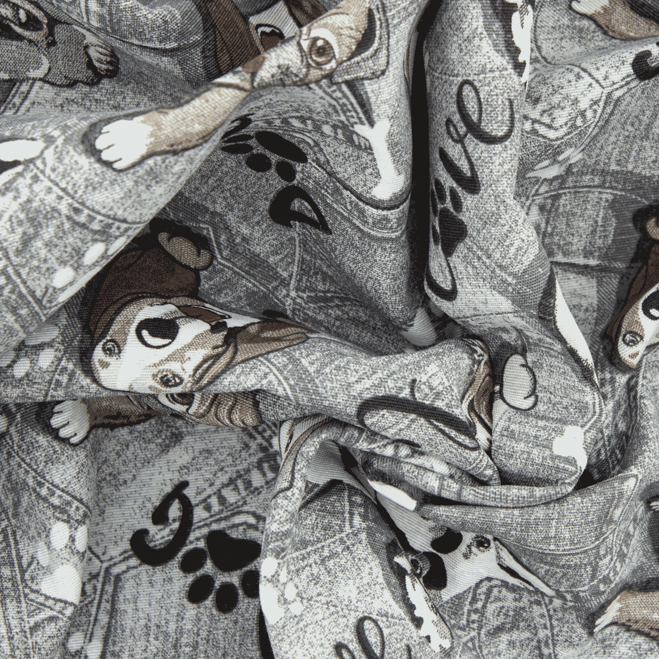 Loneta de decoração - Animal - Cinza