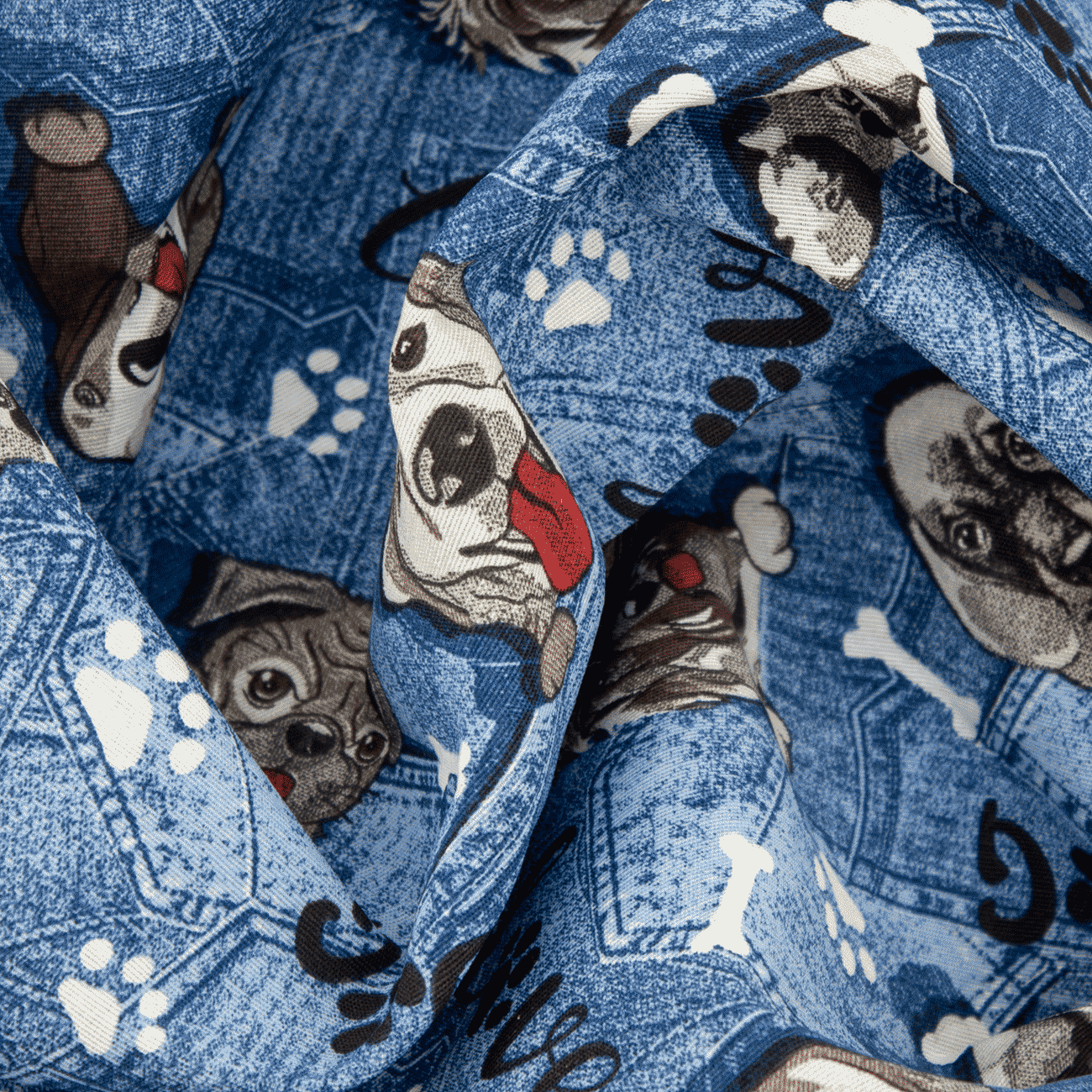 Loneta de decoração - Animal - Azul