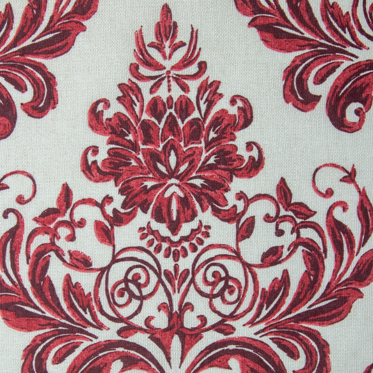 Loneta de decoração - Floral - Vermelho