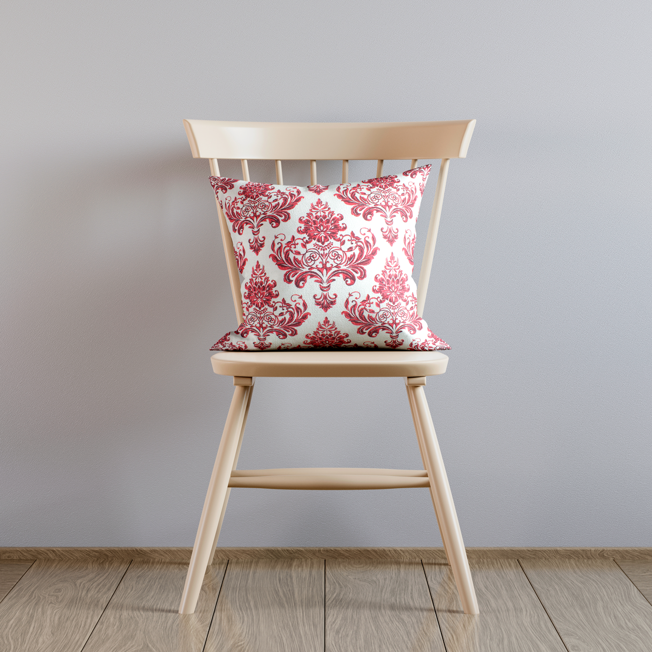 Loneta de decoração - Floral - Vermelho