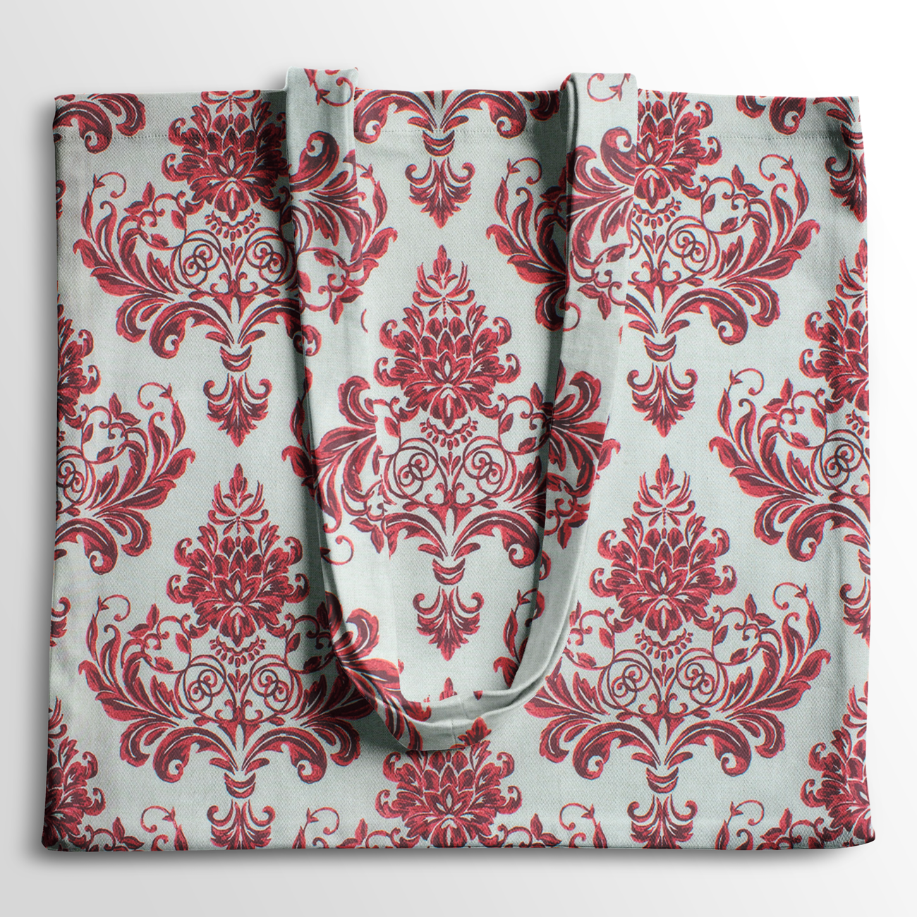 Loneta de decoração - Floral - Vermelho