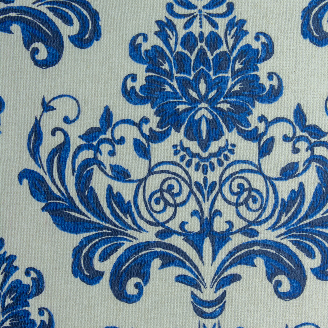 Loneta de decoração - Floral - Azul