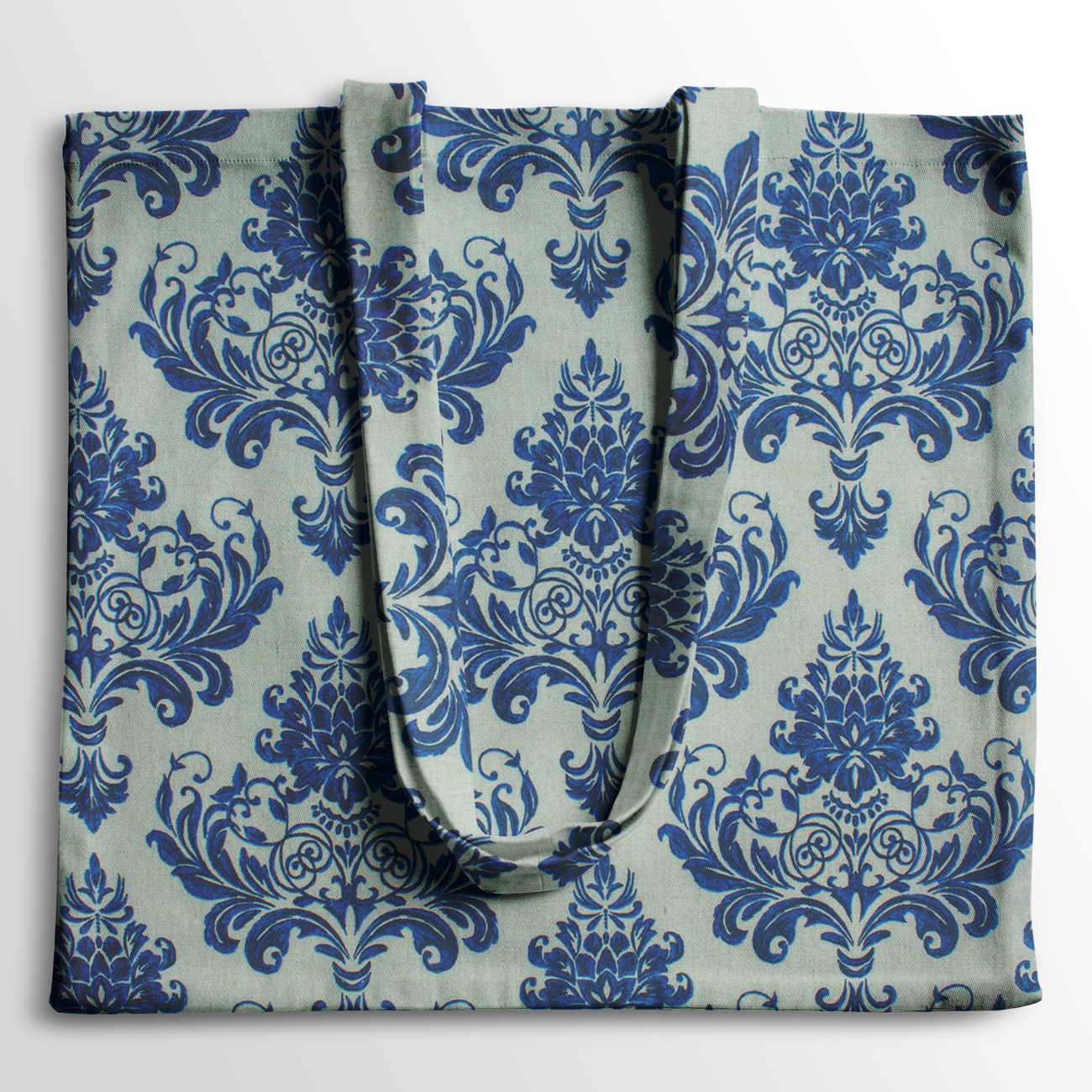 Loneta de decoração - Floral - Azul