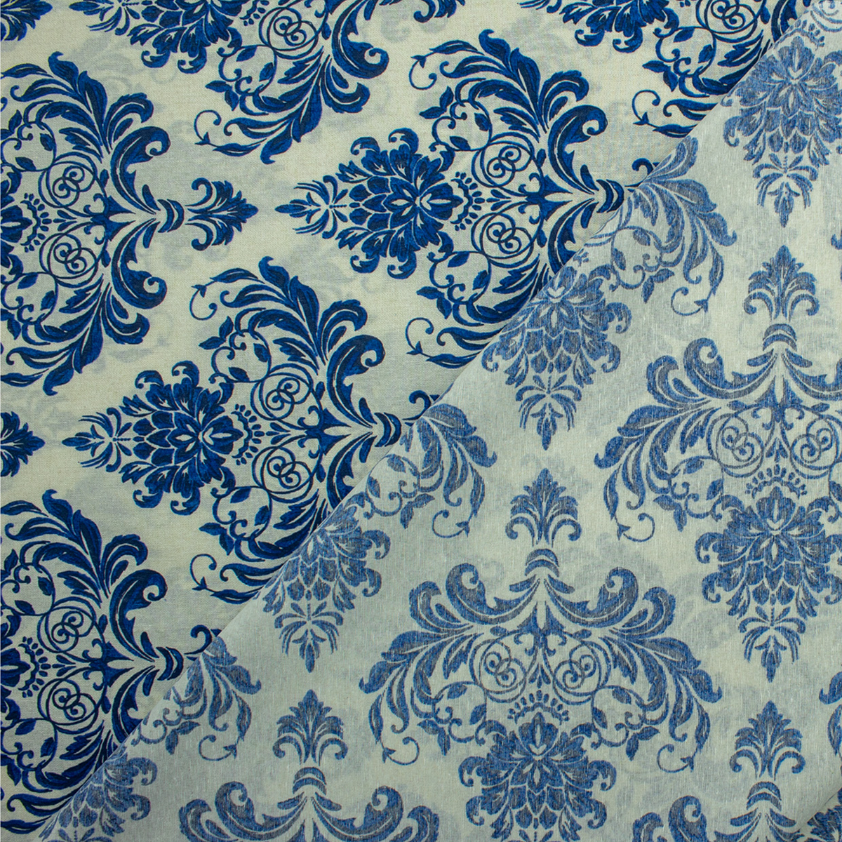 Loneta de decoração - Floral - Azul