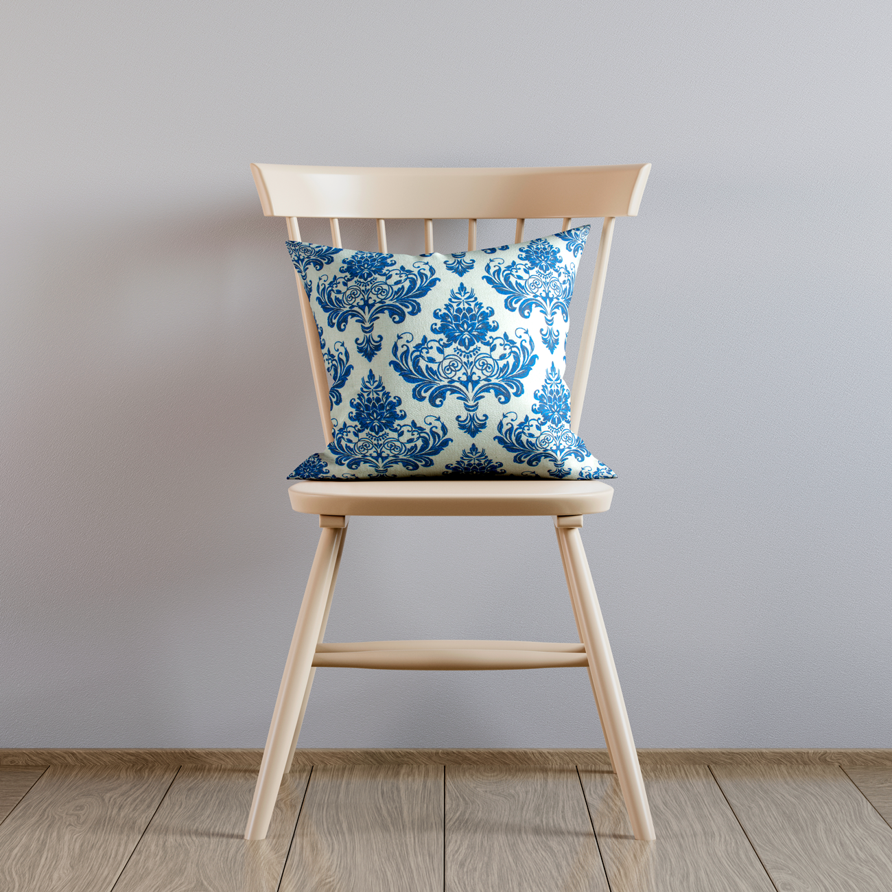 Loneta de decoração - Floral - Azul