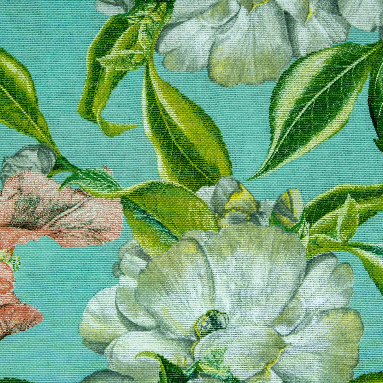 Loneta de decoração - Floral - Verde