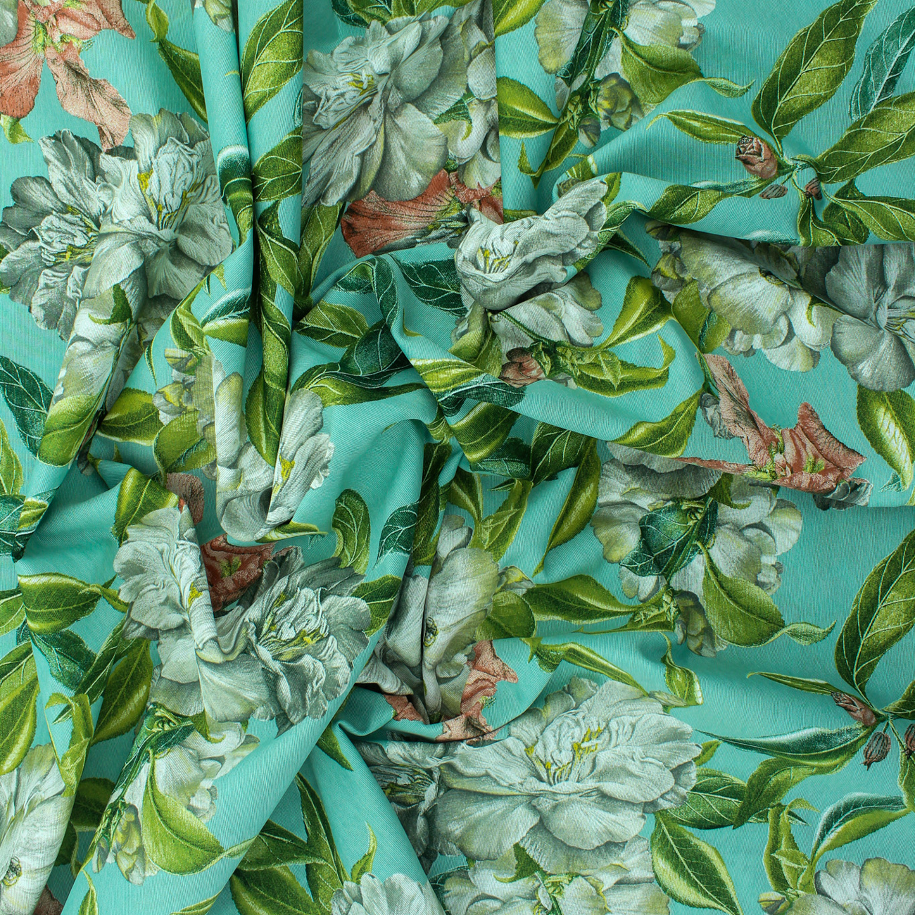 Loneta de decoração - Floral - Verde