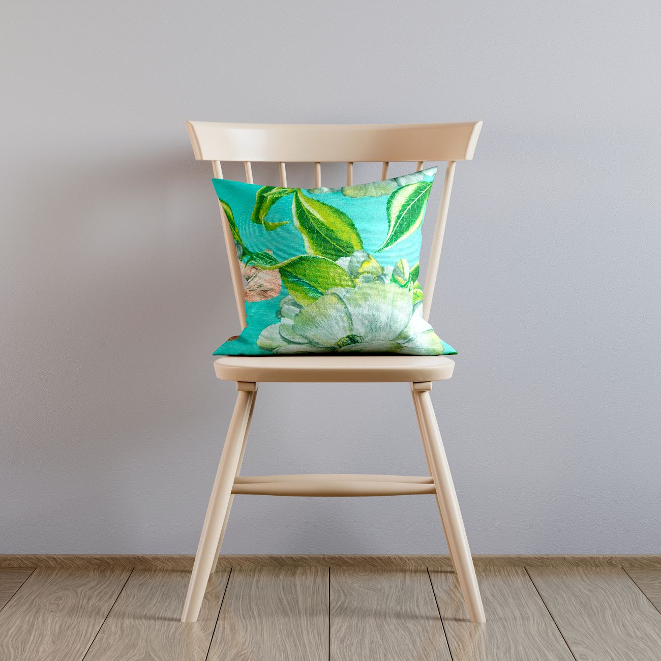 Loneta de decoração - Floral - Verde