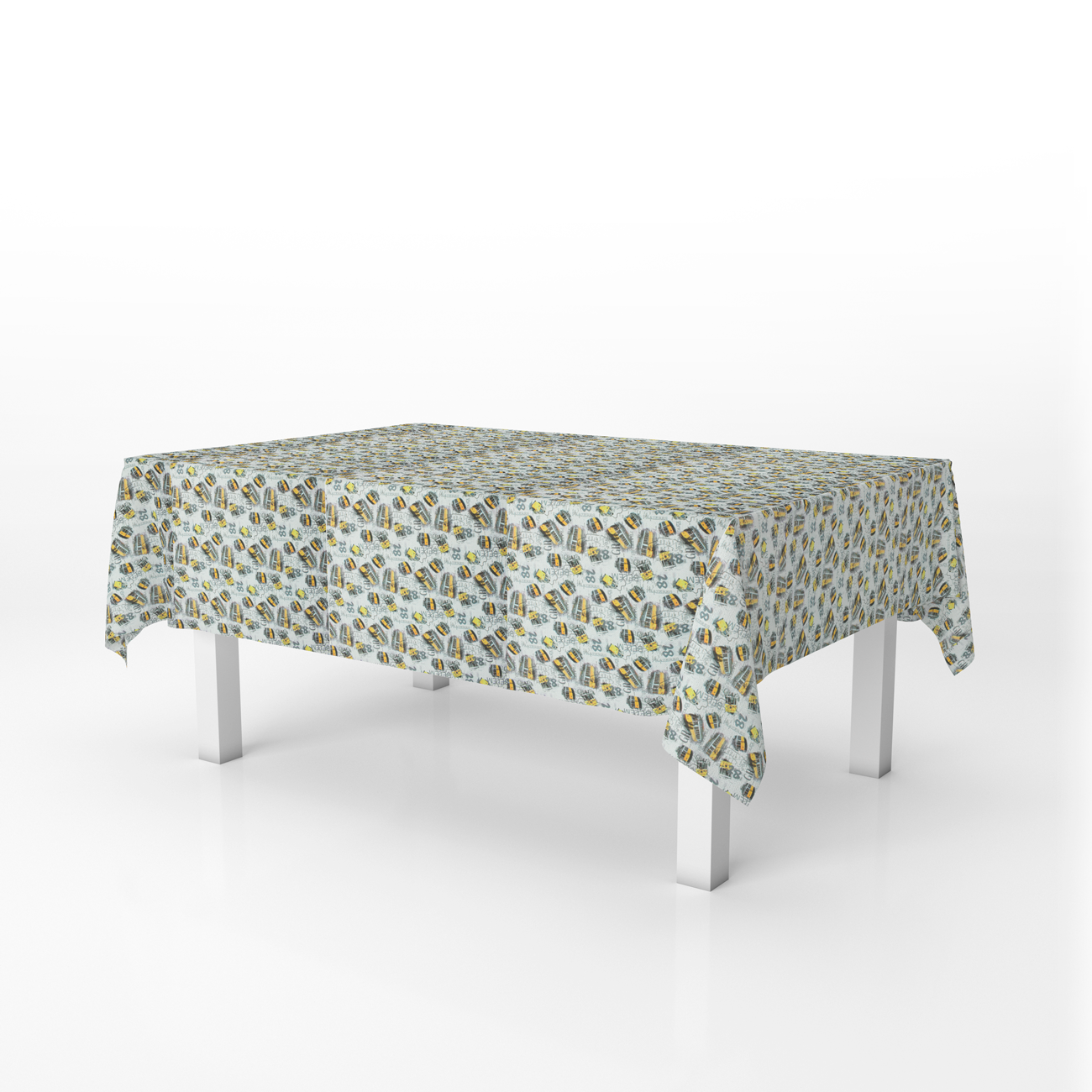 Lienzo Decoración Digital - Azulejos - Azul