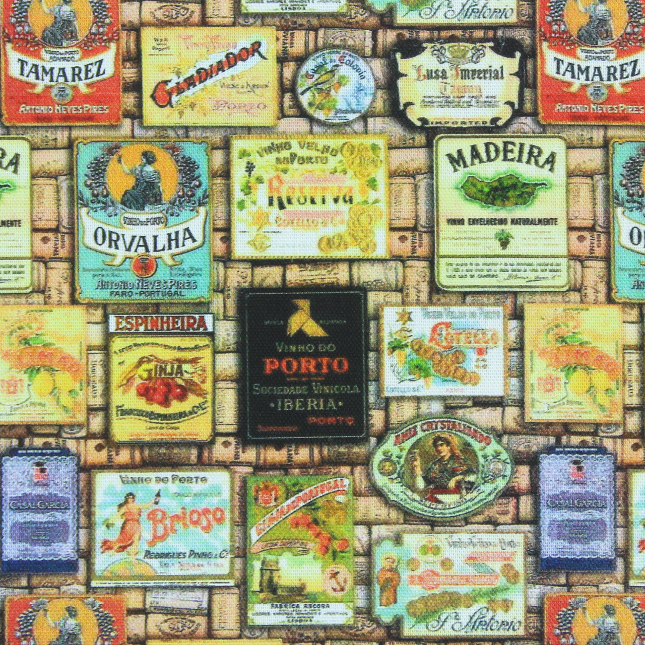 Loneta de Decoração Digital - Rótulos - Amarelo