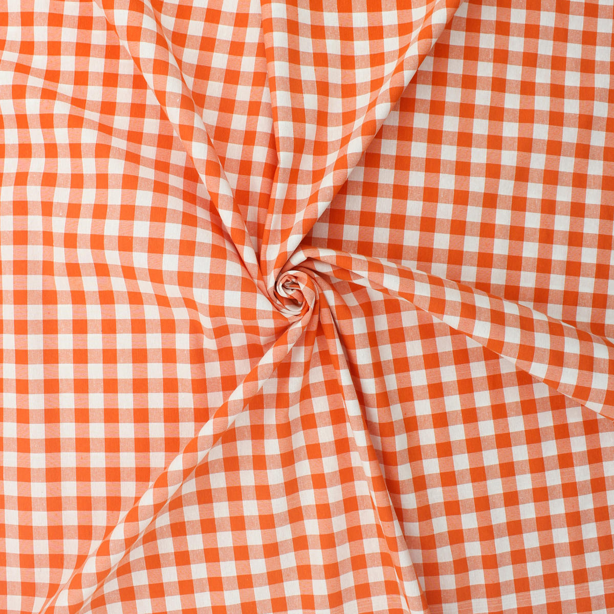 Tecido Xadrez Médio Vichy - Laranja
