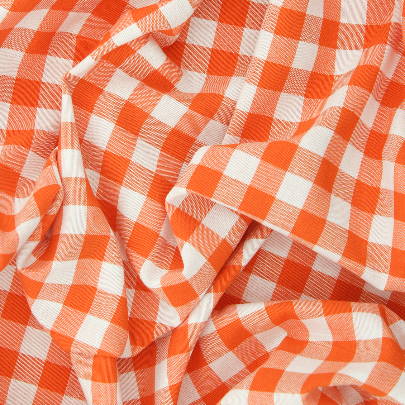 Tecido Xadrez Médio Vichy - Laranja