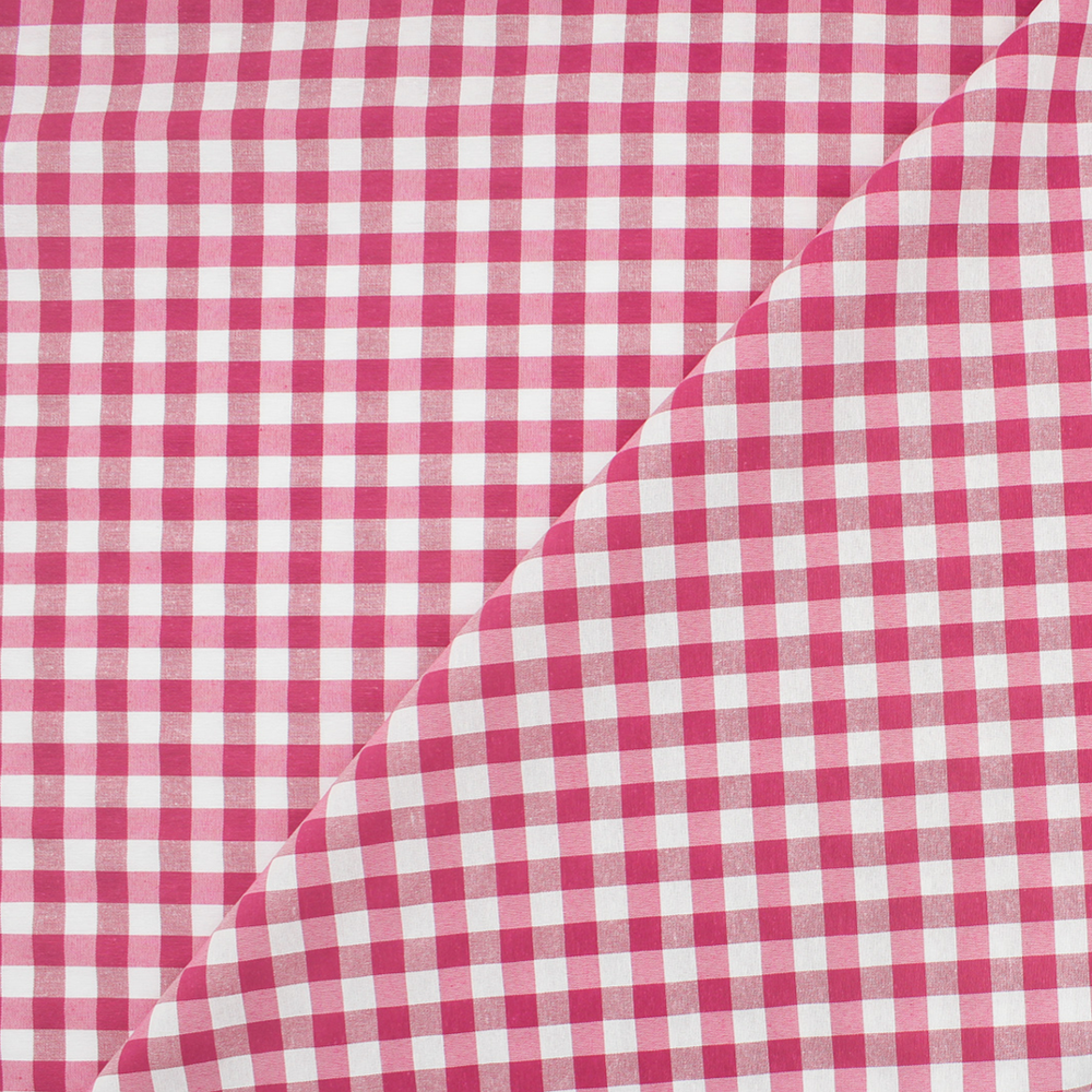 Tecido Xadrez Médio Vichy - Fúxia