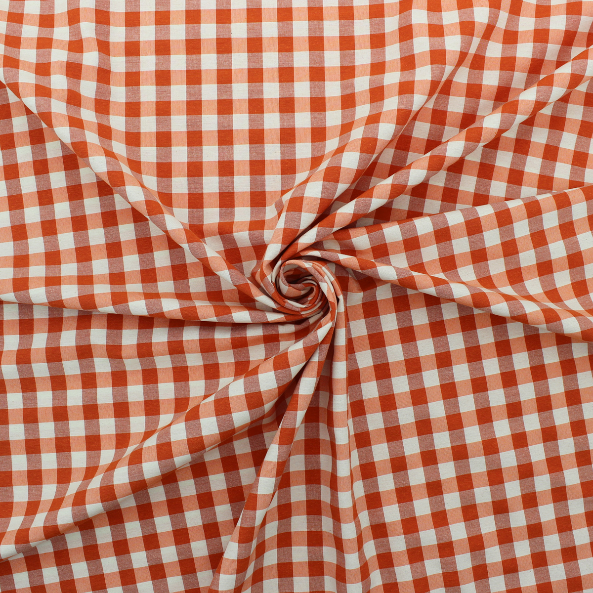 Tecido Xadrez Médio Vichy - Laranja