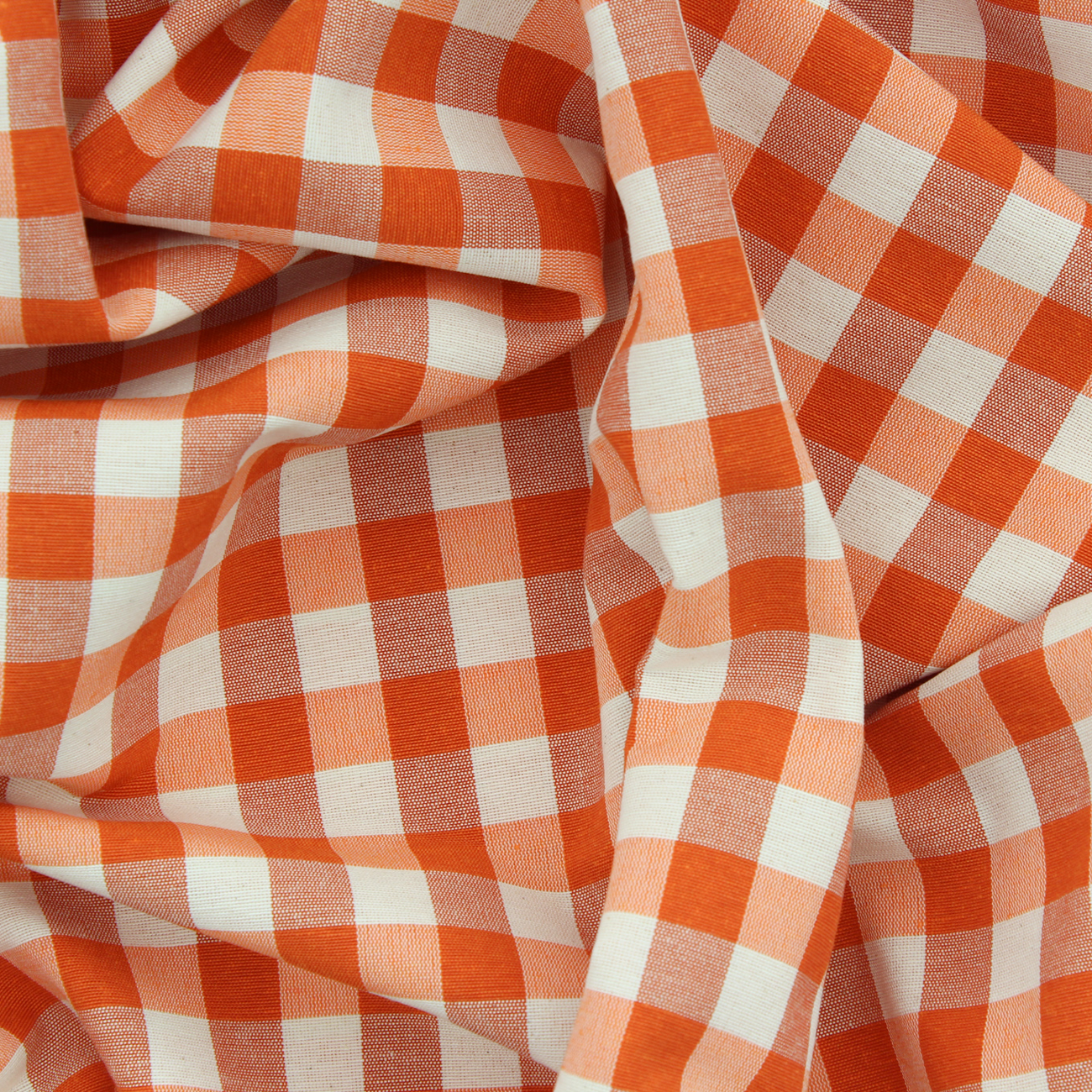 Tecido Xadrez Médio Vichy - Laranja