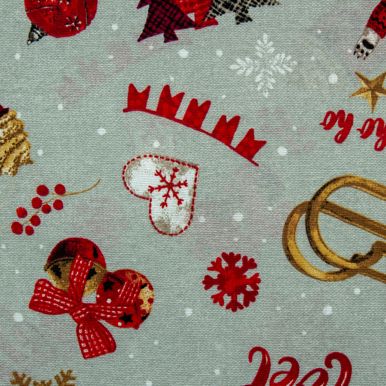 Natal - Loneta de decoração - Trenó - Vermelho