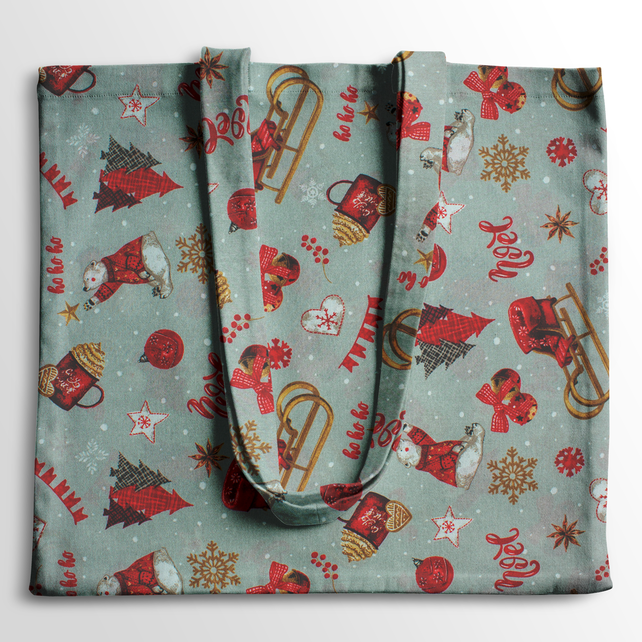 Natal - Loneta de decoração - Trenó - Vermelho