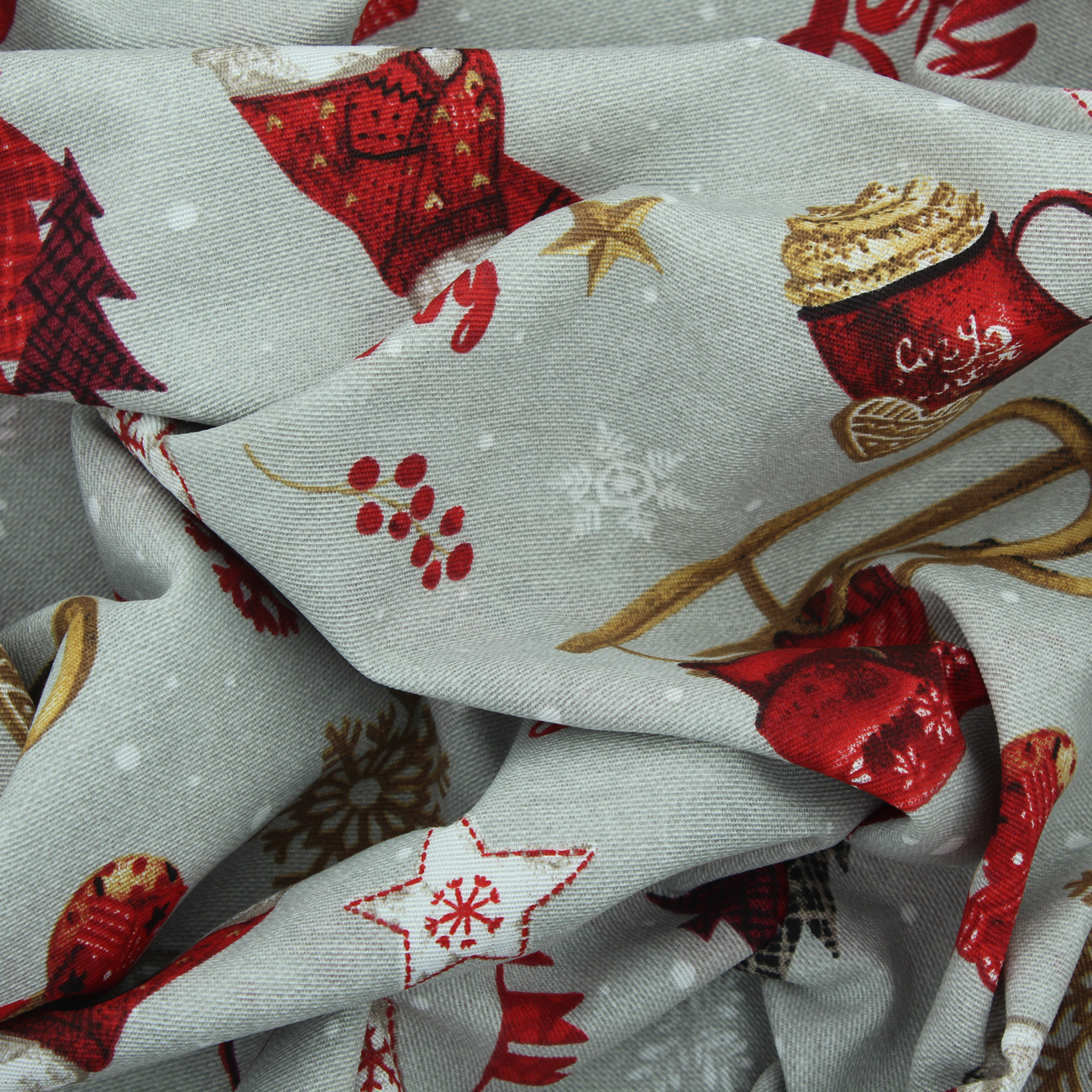 Natal - Loneta de decoração - Trenó - Vermelho