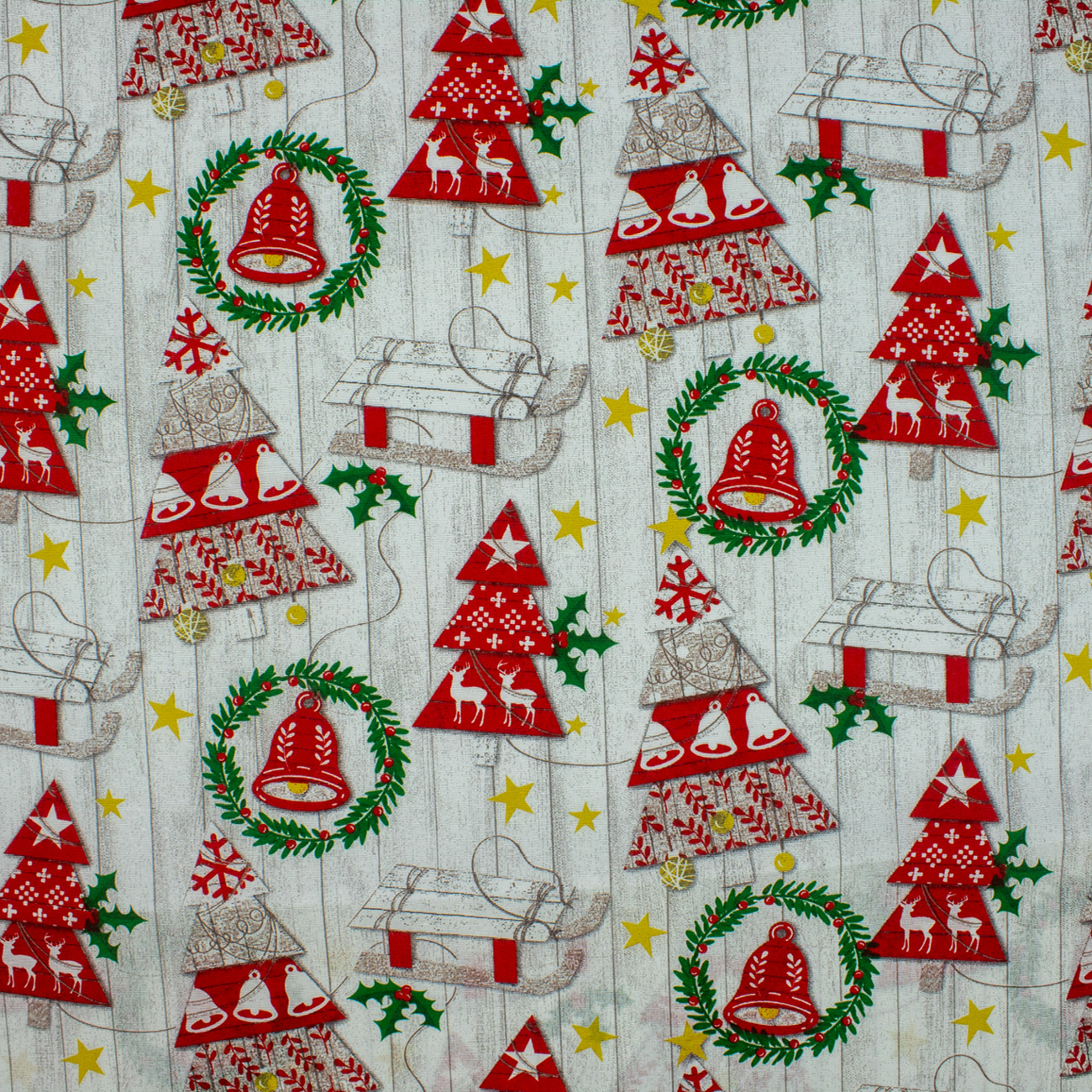 Christmas - Decoration canvas - Tree - Red