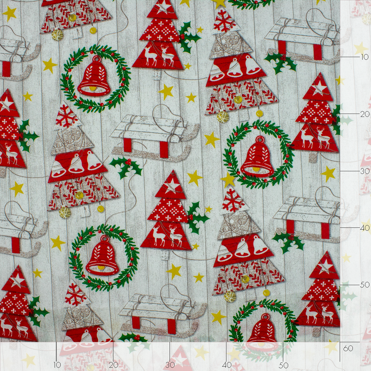 Christmas - Decoration canvas - Tree - Red