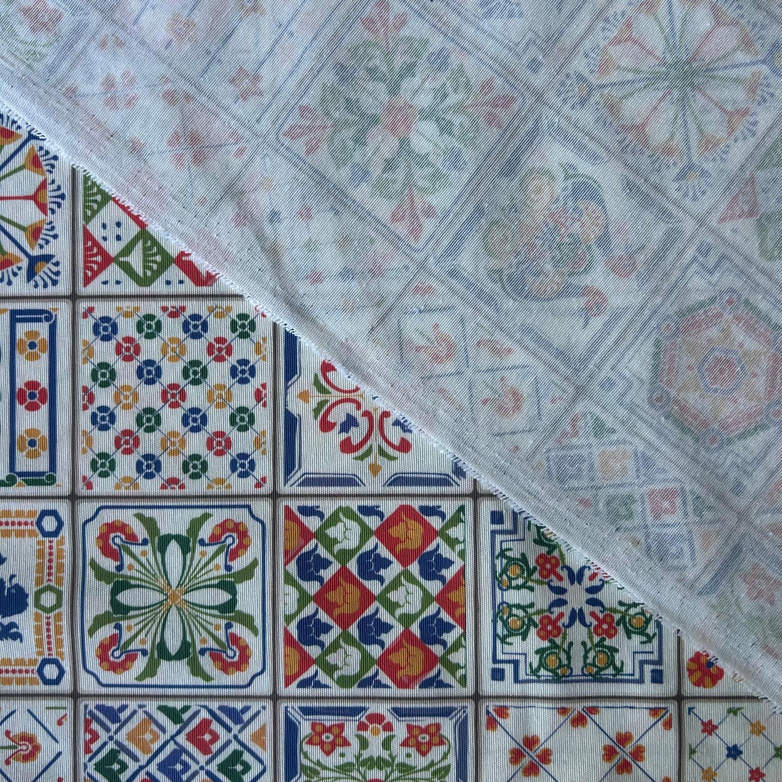 Loneta de Decoração Digital -Azulejaria Tradicional Portuguesa