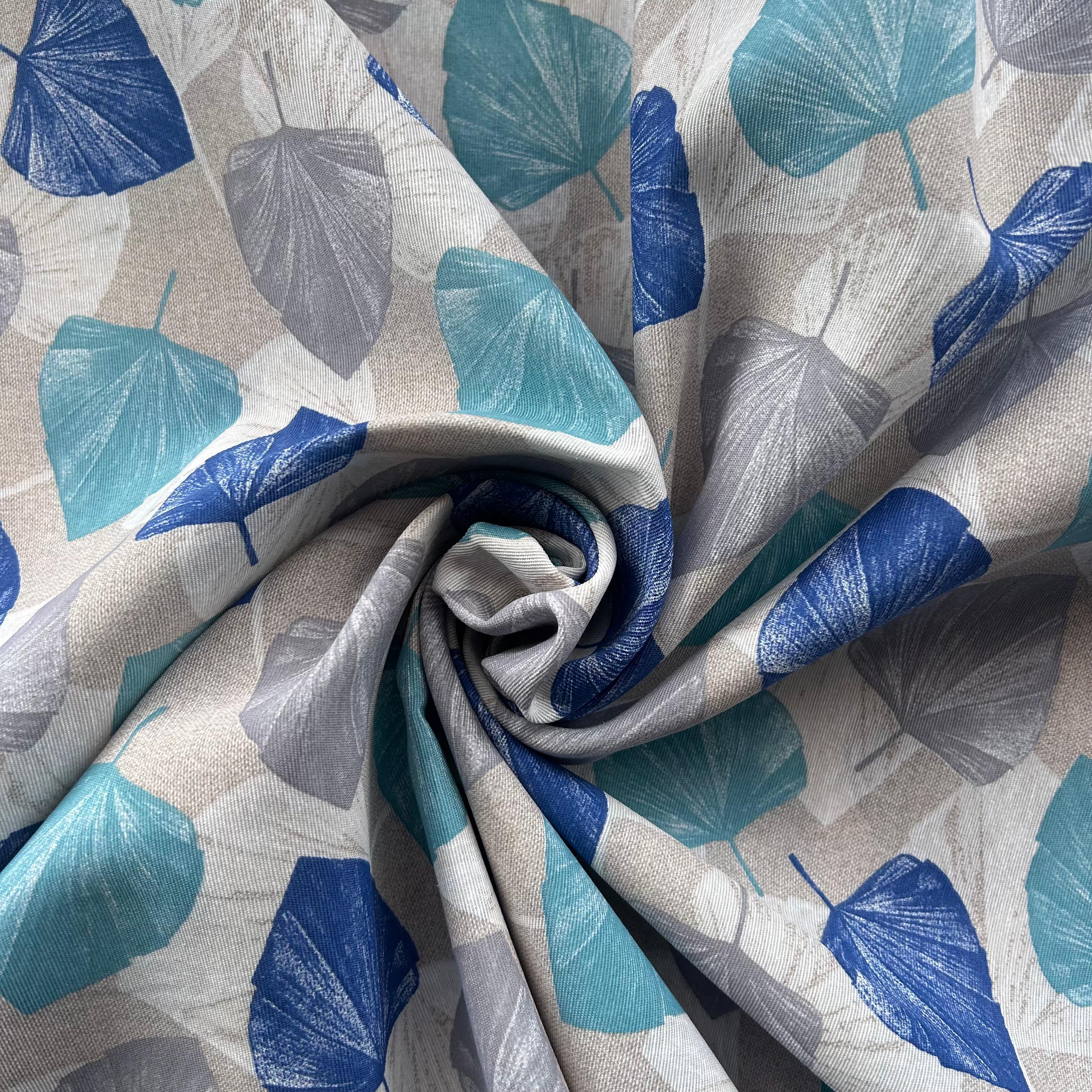 Loneta de decoração - Floral - Azul