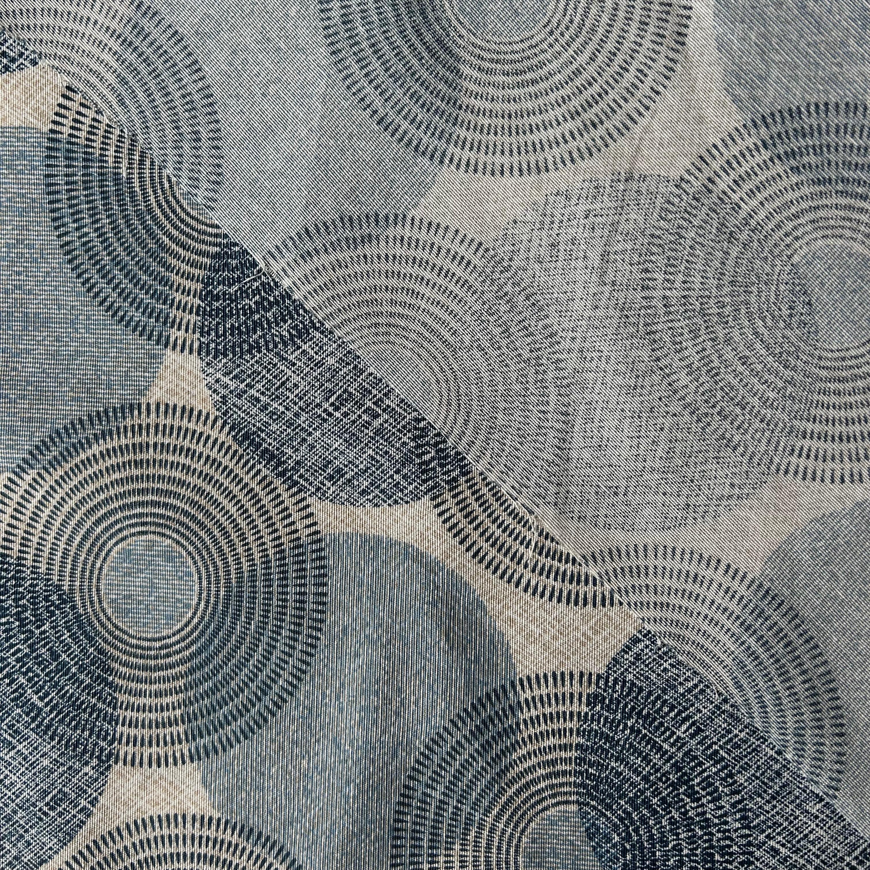 Loneta de decoração - Geometrico - Azul e Cinzento