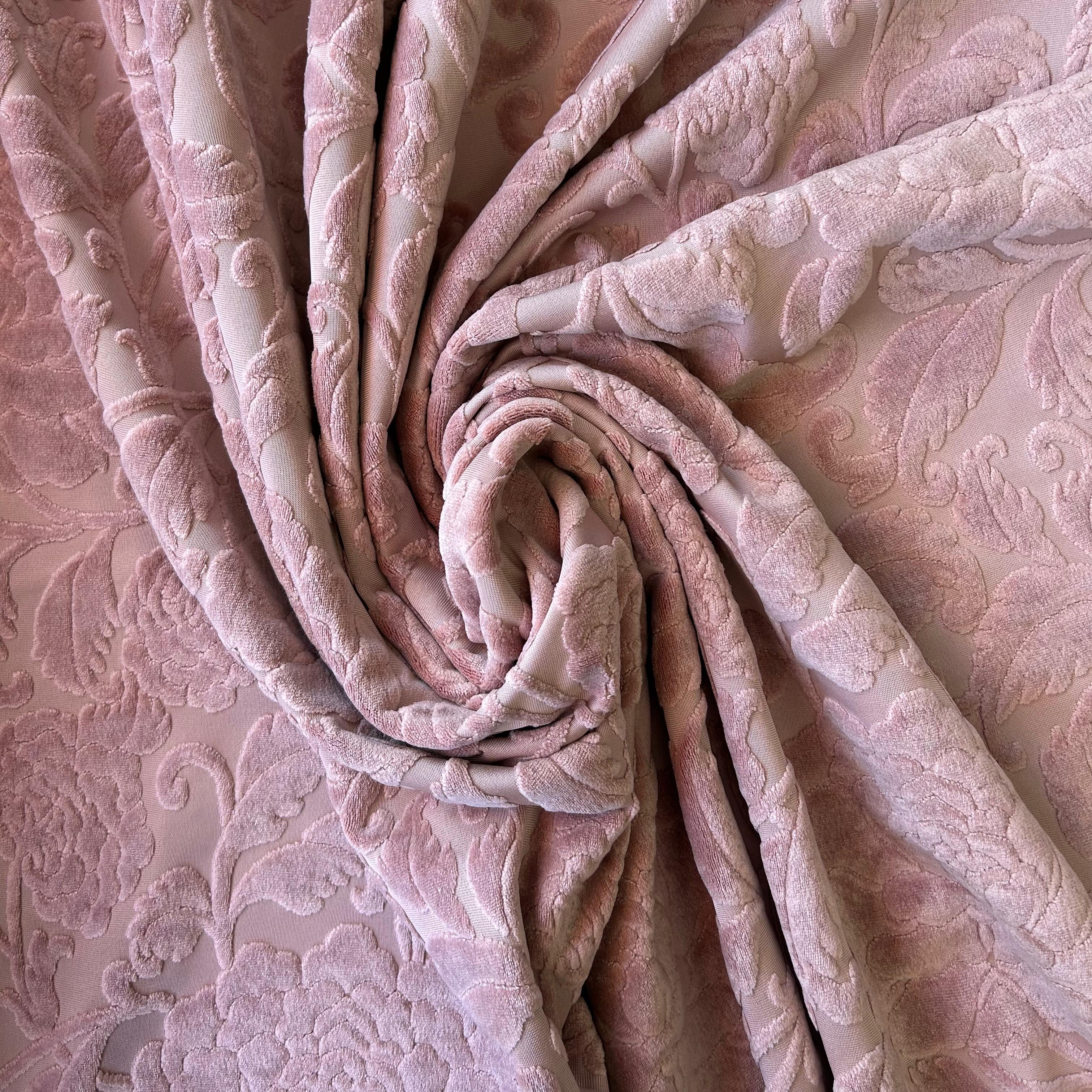 Veludo damasco para decoração Rosa Velho