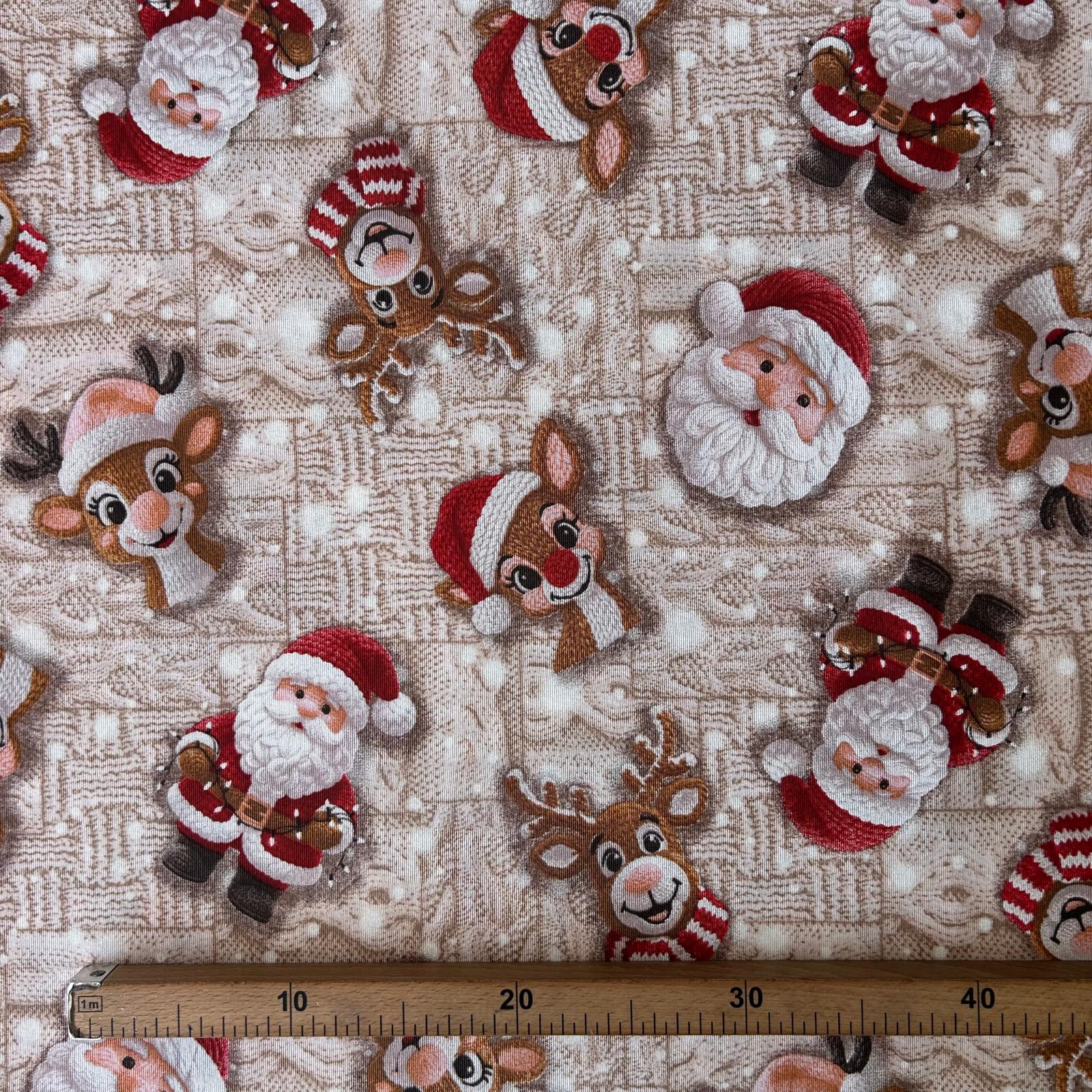 Loneta de decoração- Natal- Pai Natal Desenho Animado