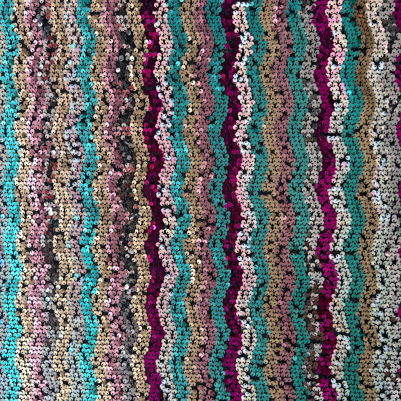 Renda de Cerimónia com Lantejoulas Multicolor