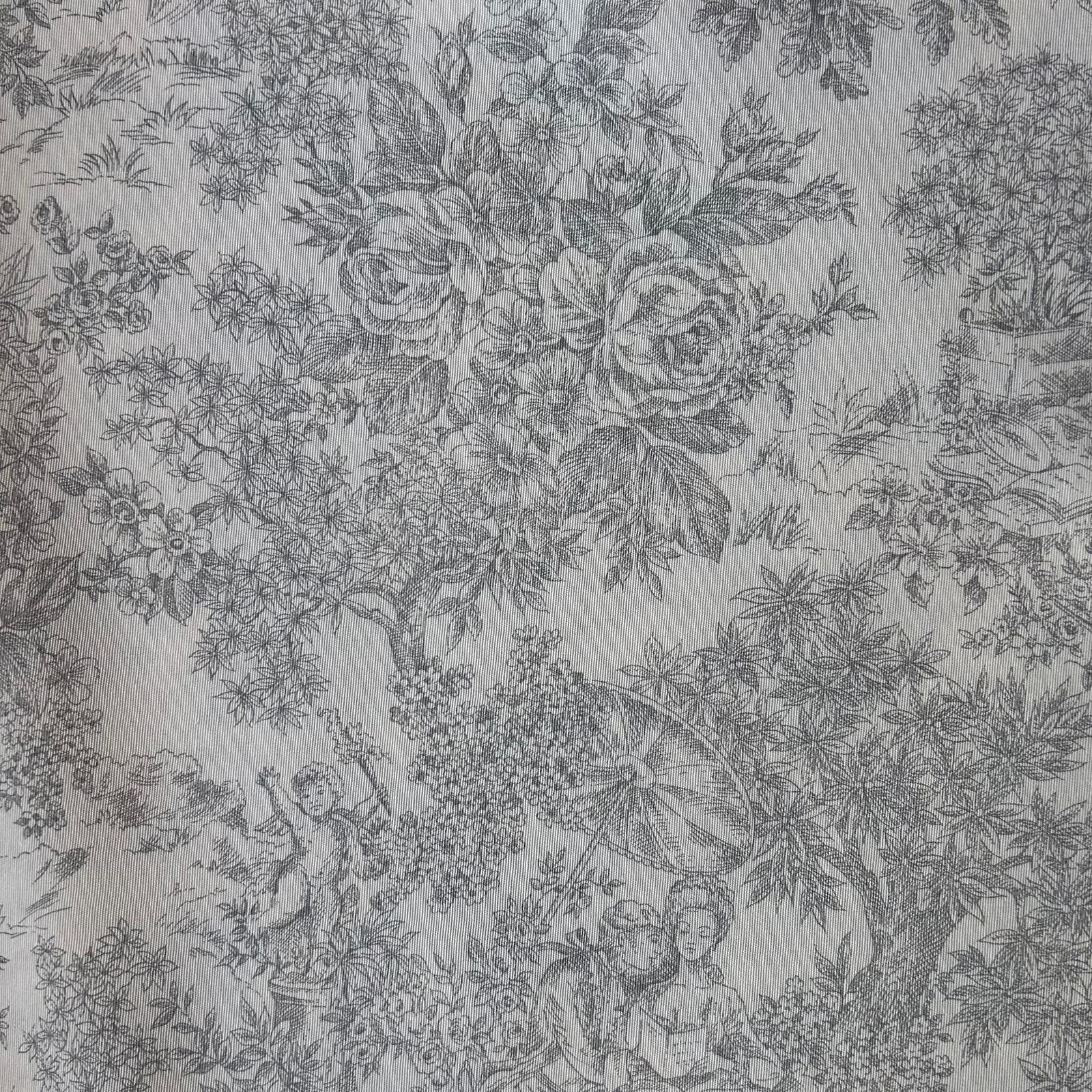 Loneta de decoração - Floral Histórico - Cinzento