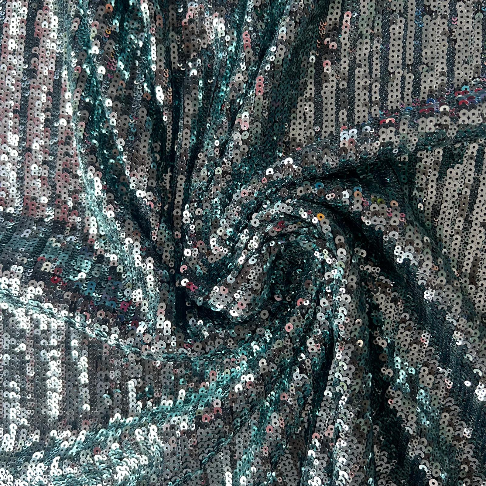 Renda de Cerimónia com Lantejoulas Azul Claro