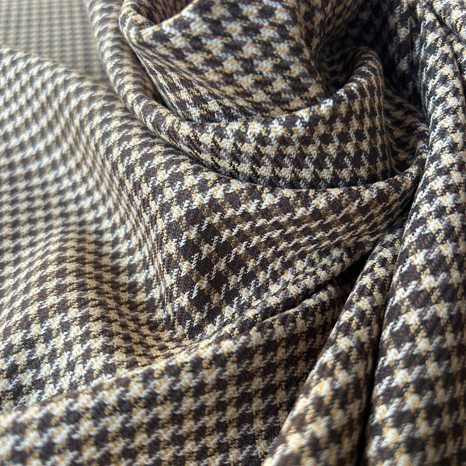 Vintage - Pied de Poule Bege Escuro