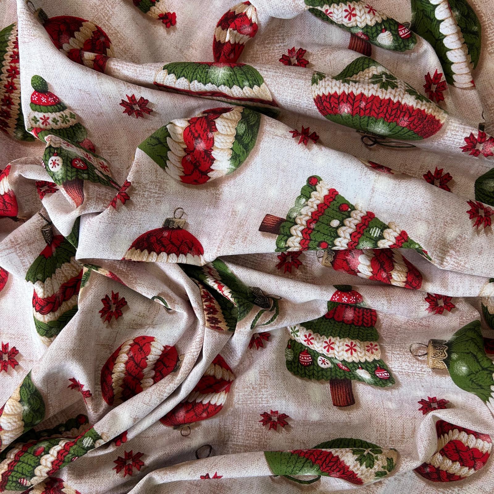 Loneta de decoração- Natal- Bolas/Pinheiro de Natal