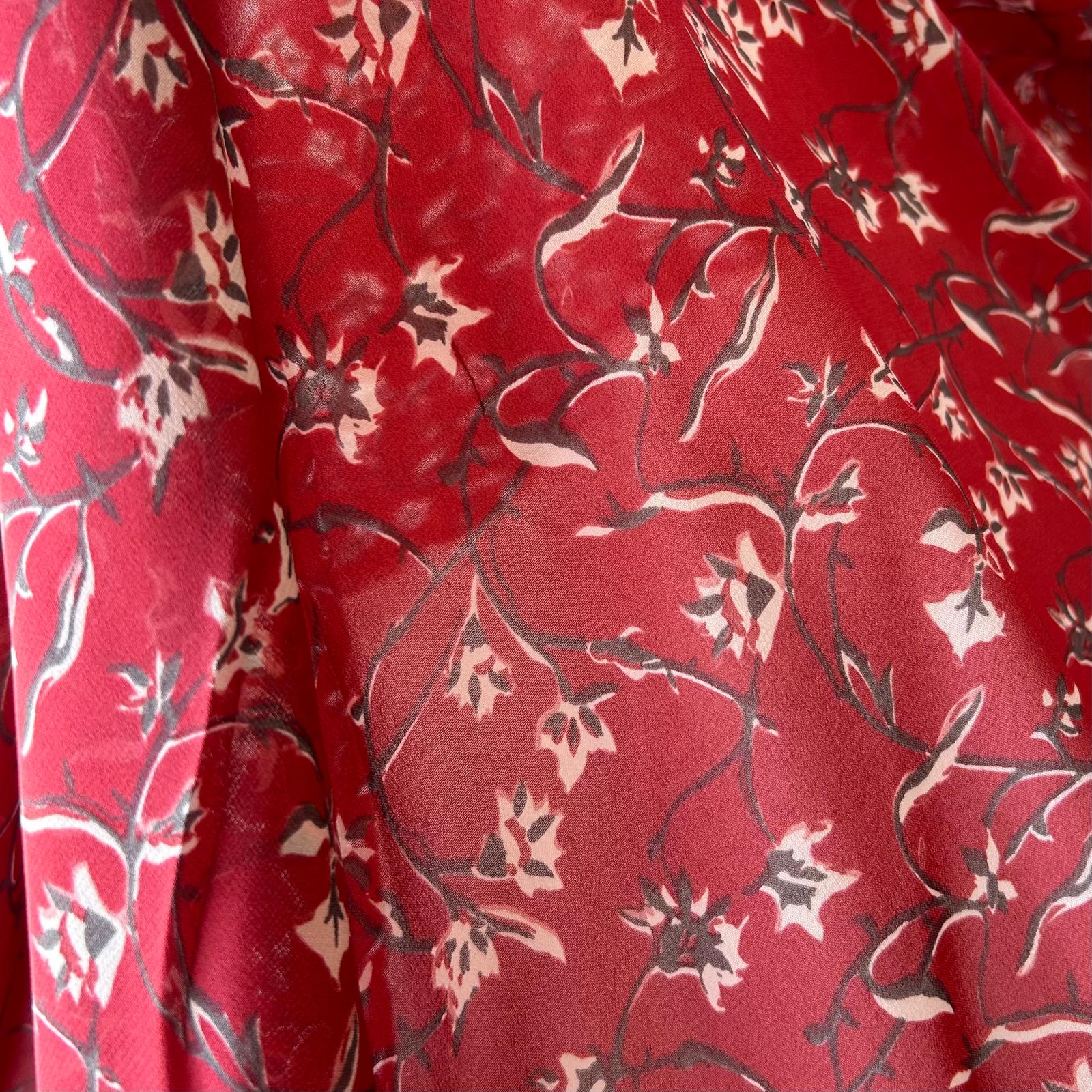 Retalho Camiseiro Estampado Vermelho