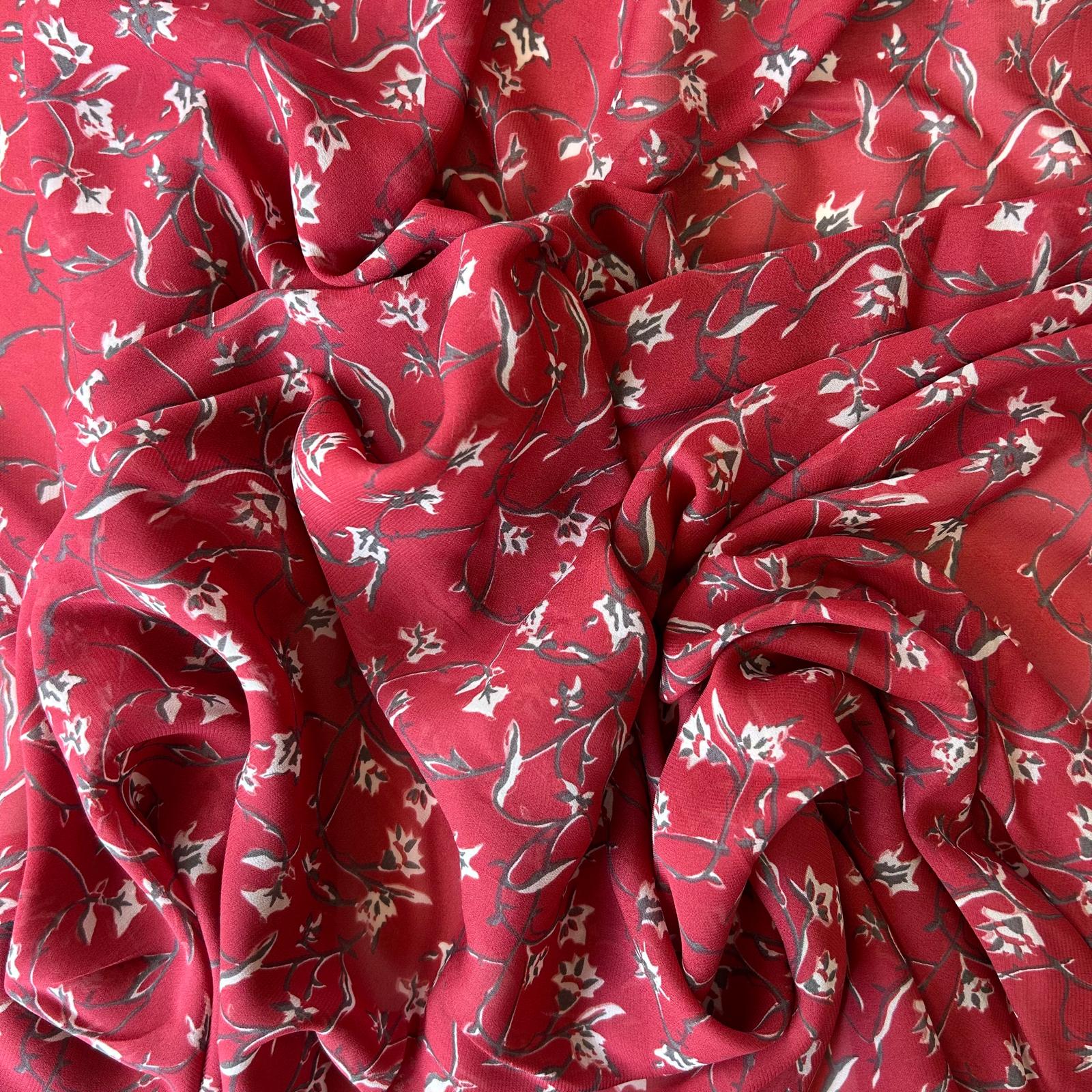 Retalho Camiseiro Estampado Vermelho