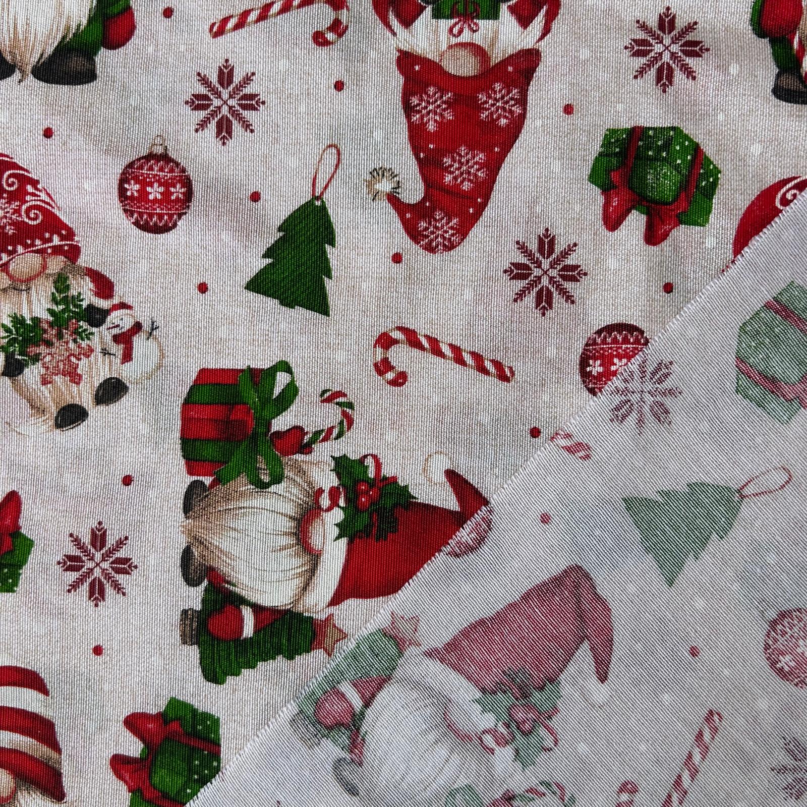 Loneta de decoração- Natal- Gnomo/Pai Natal
