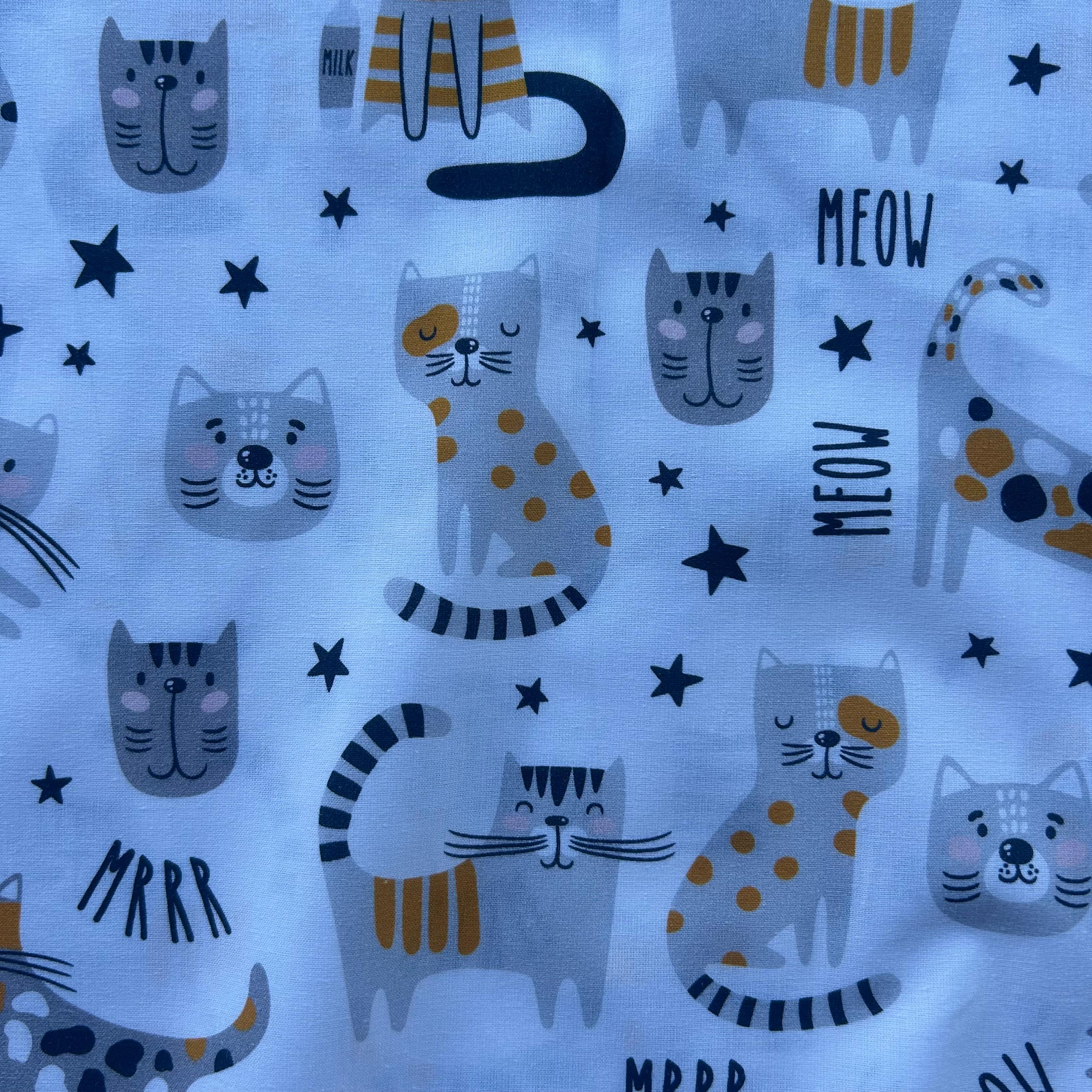 Algodão Estampado Gatos