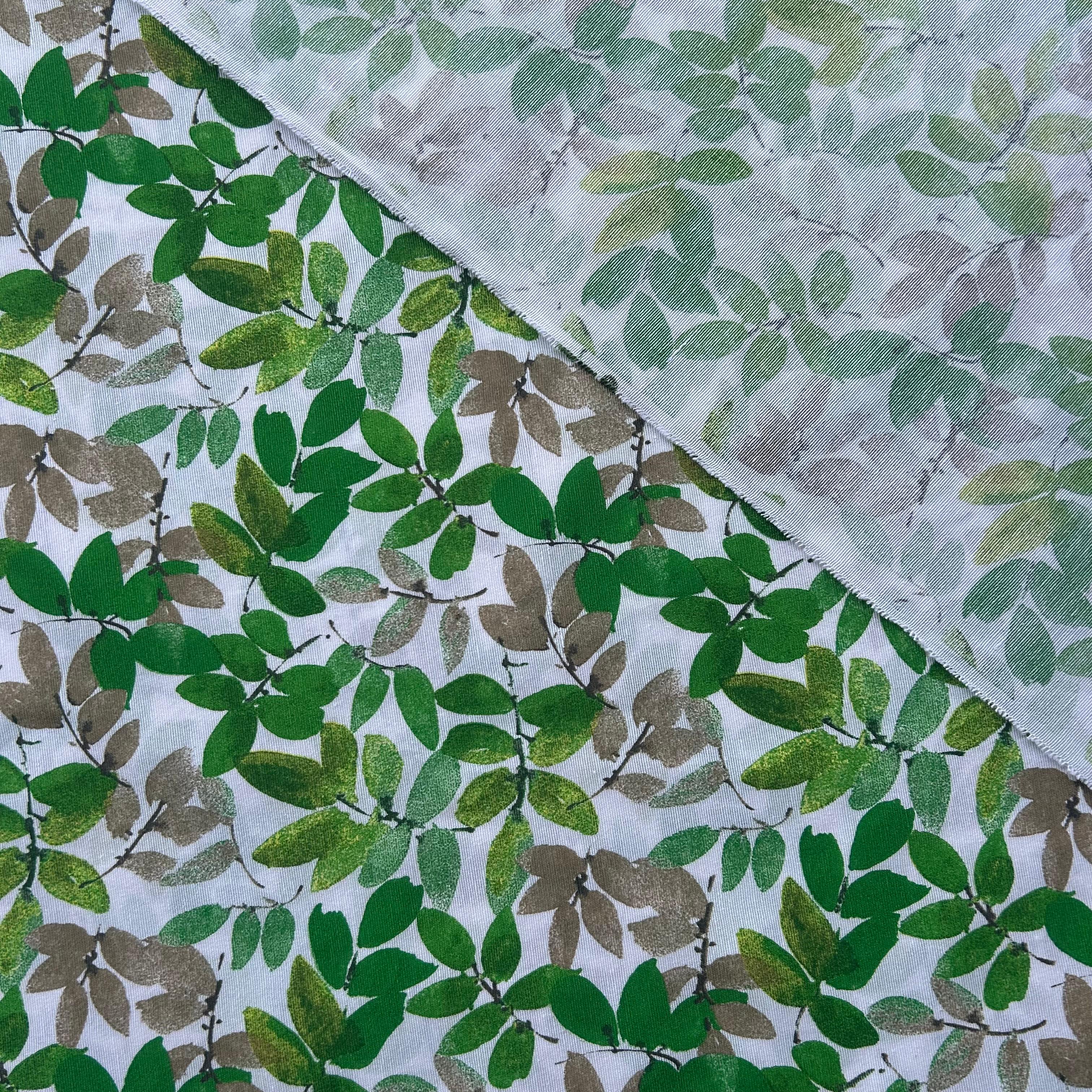 Loneta de decoração - Floral - Verde