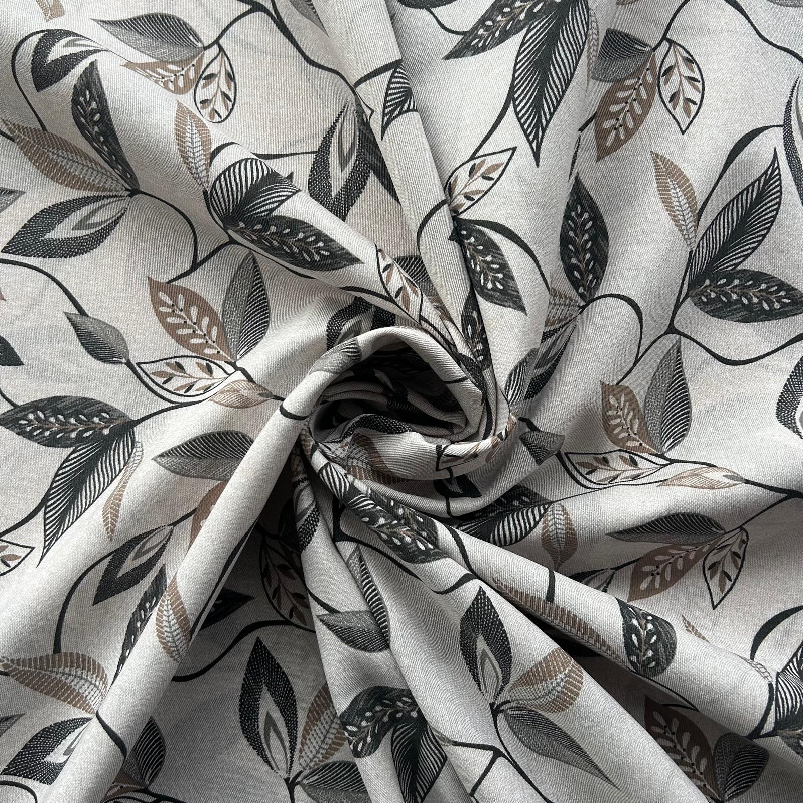 Loneta de decoração - Floral - Cinzento