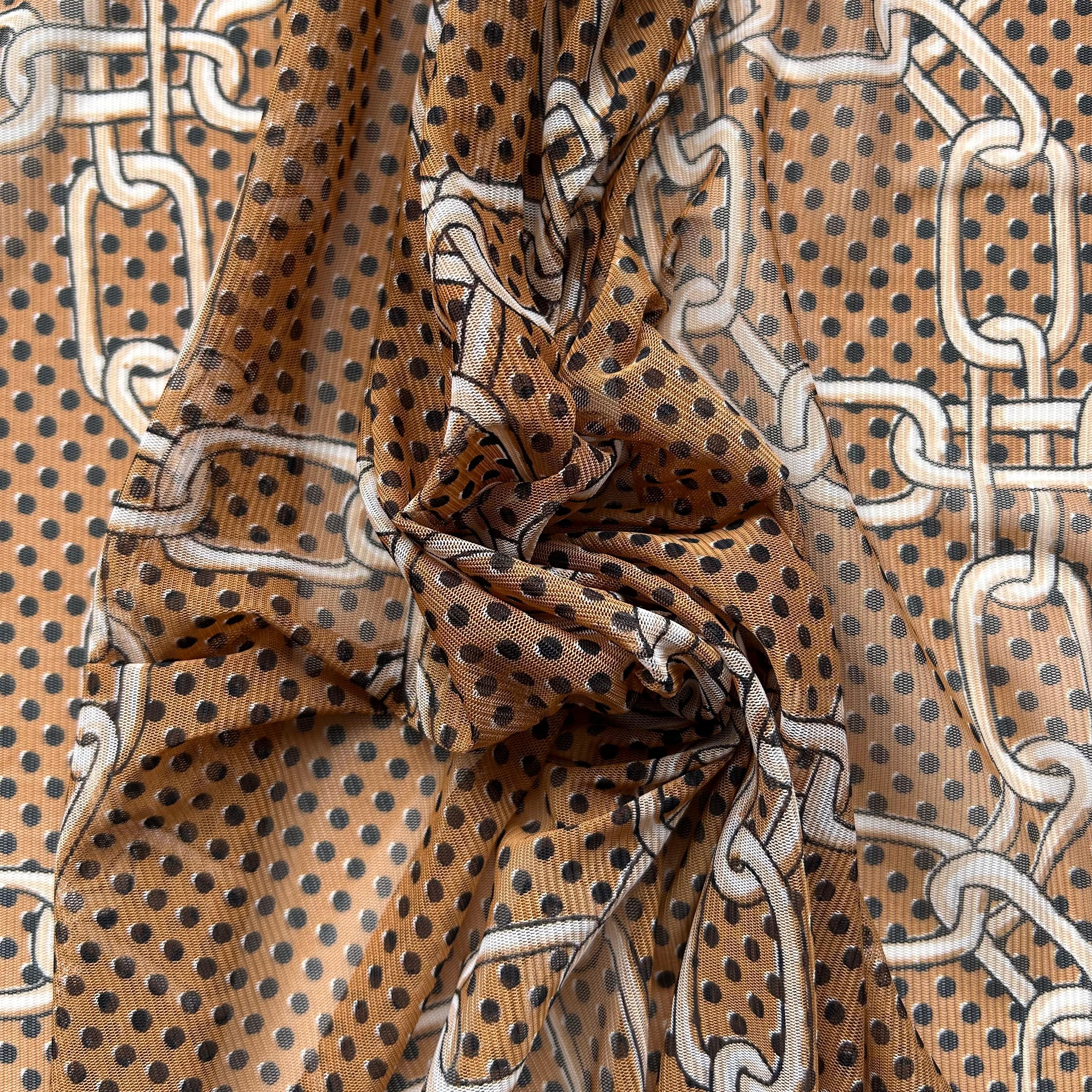 Retalho Malha Translúcido Correntes