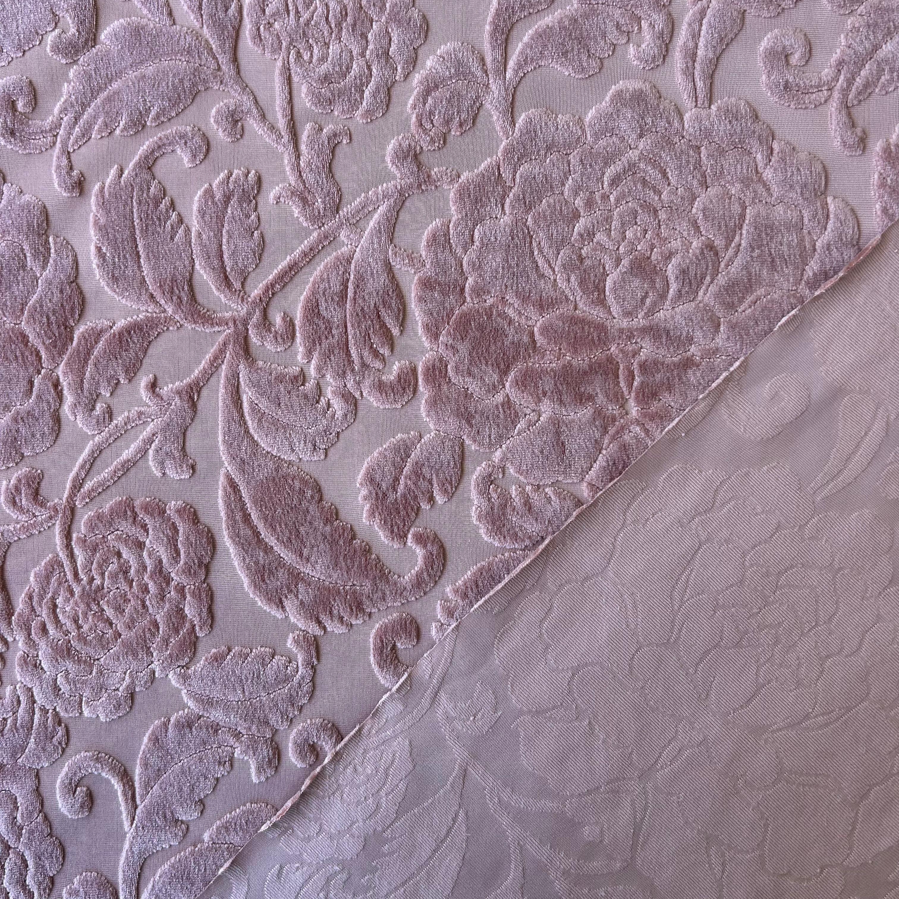 Veludo damasco para decoração Rosa Velho