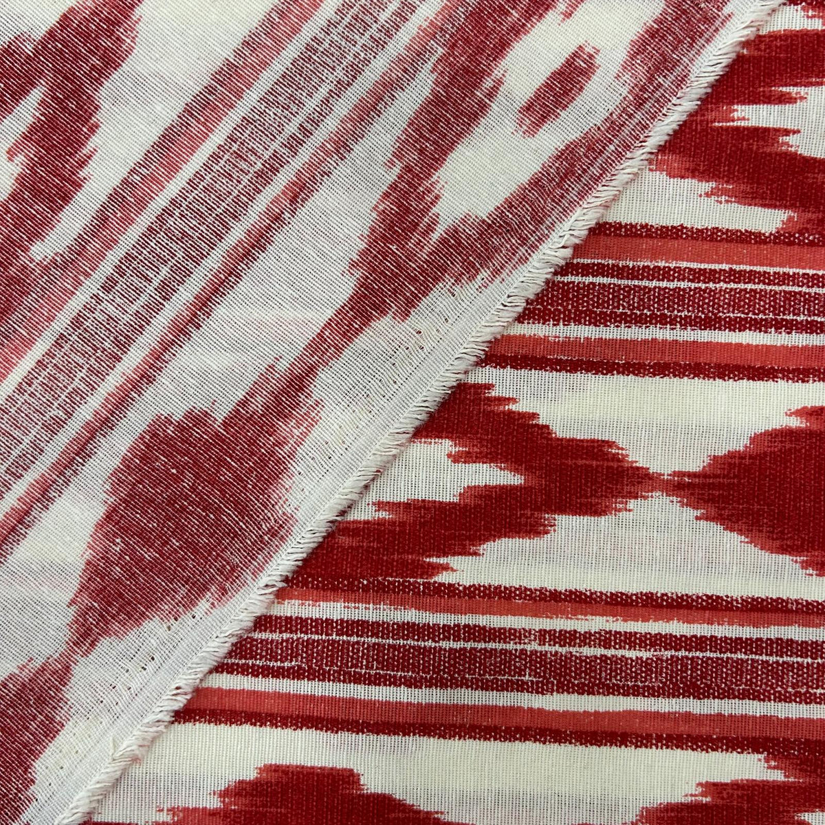 Loneta de decoração - Geometrico - Vermelho / Branco