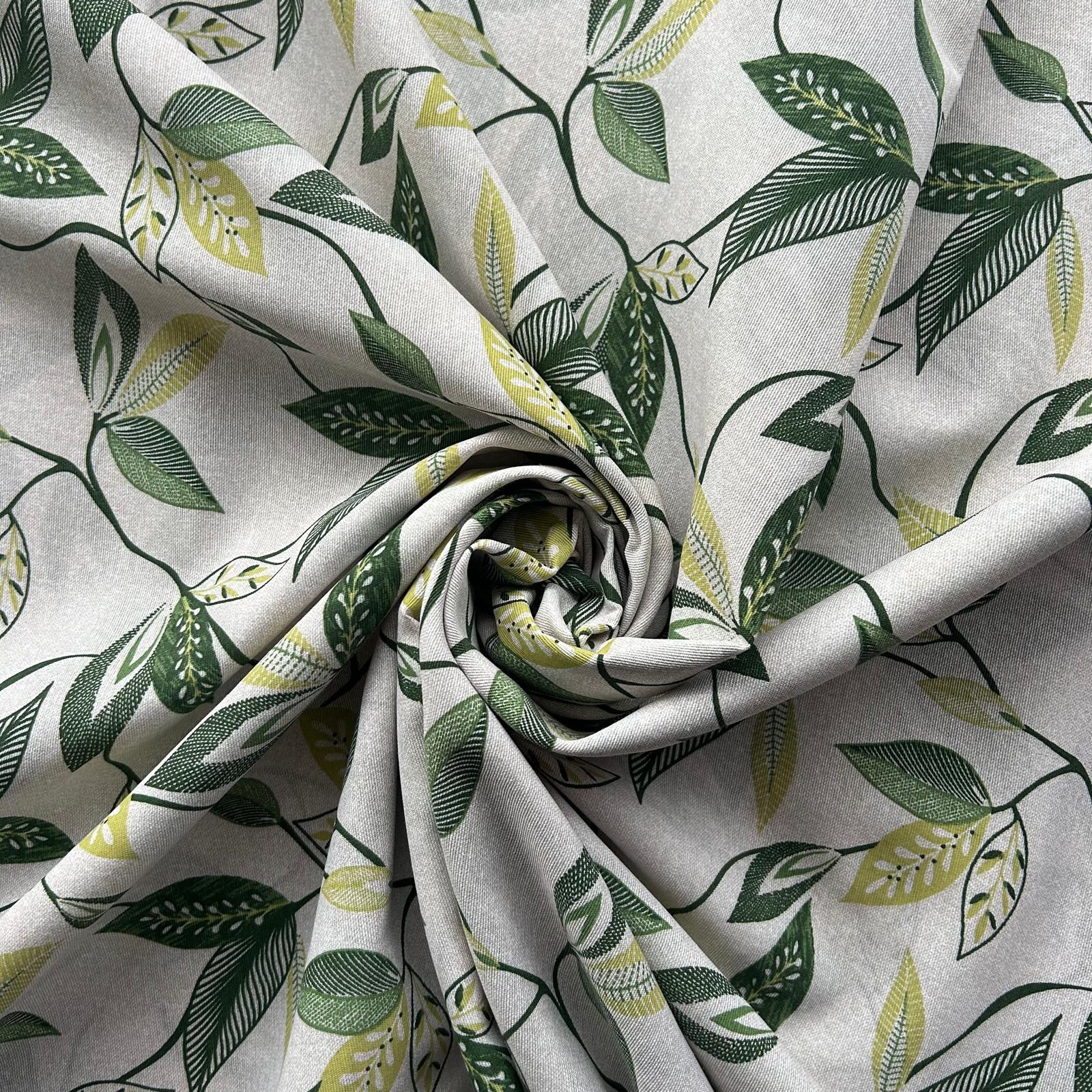 Loneta de decoração - Floral - Verde