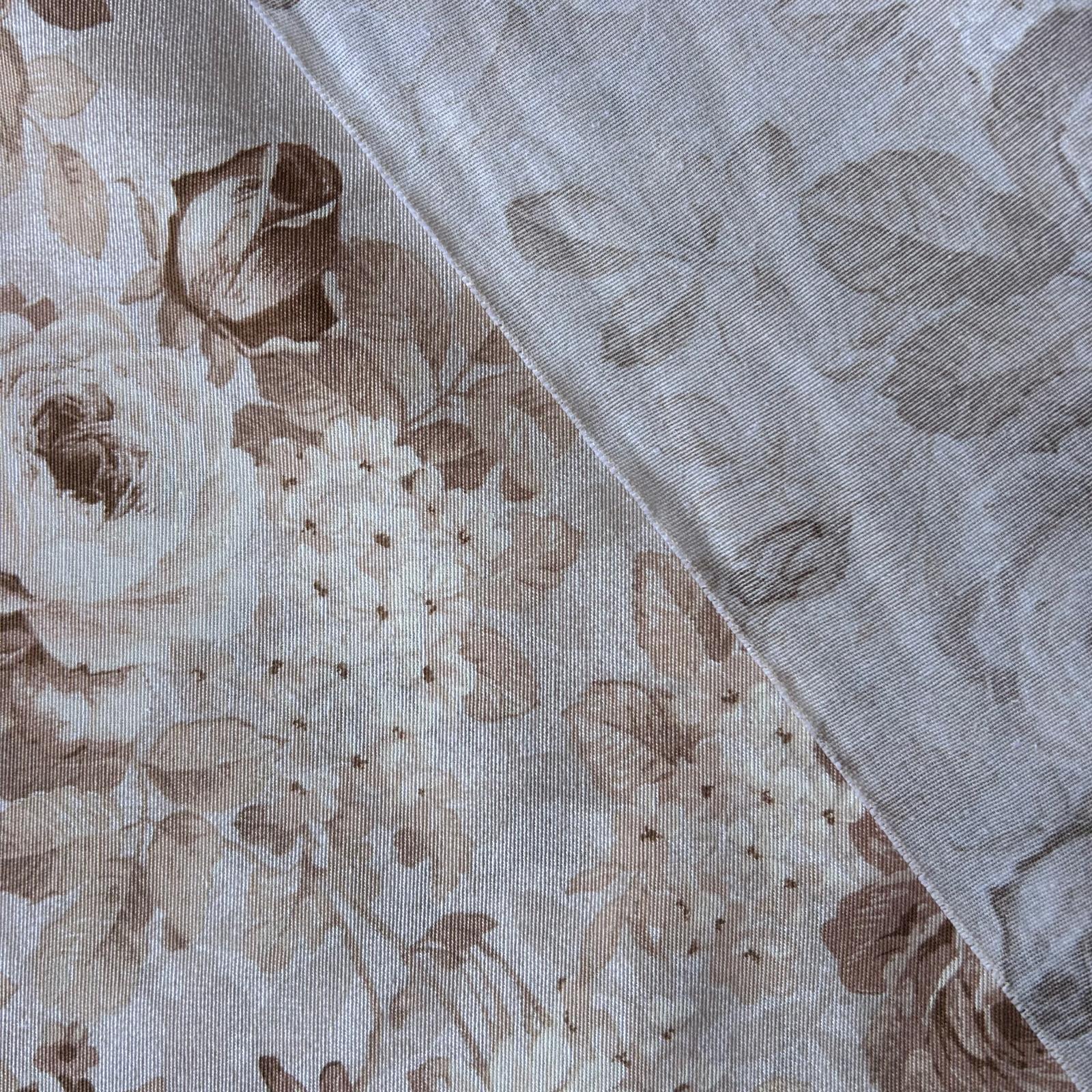 Loneta de decoração-Floral-Bege