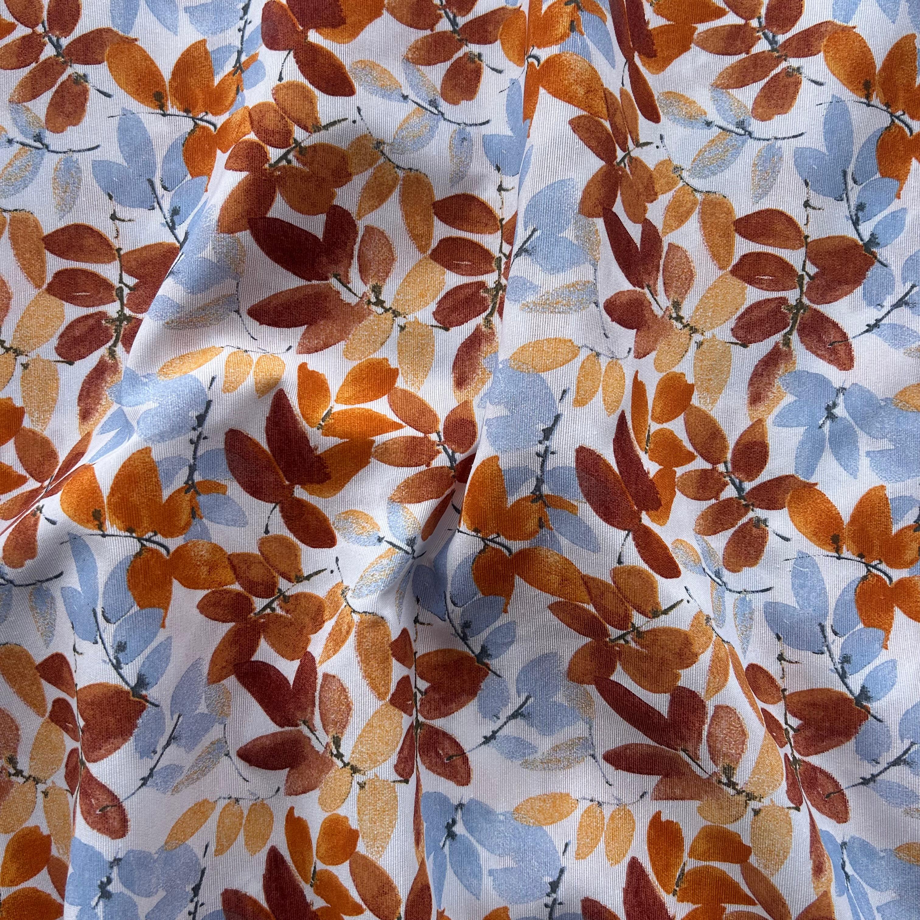 Loneta de decoração - Floral - Azul