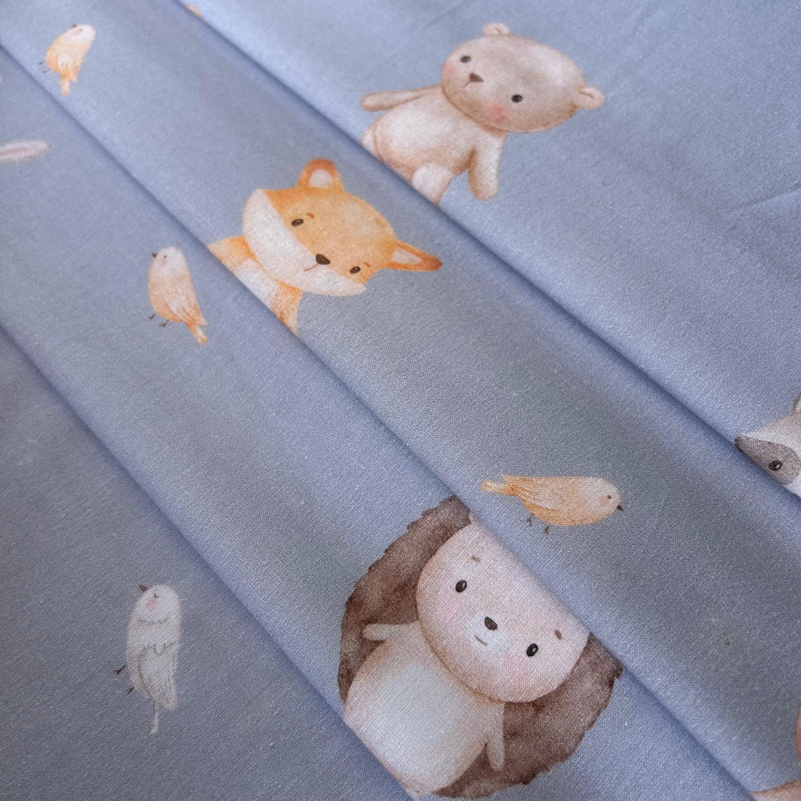 Algodão Estampado - Azul