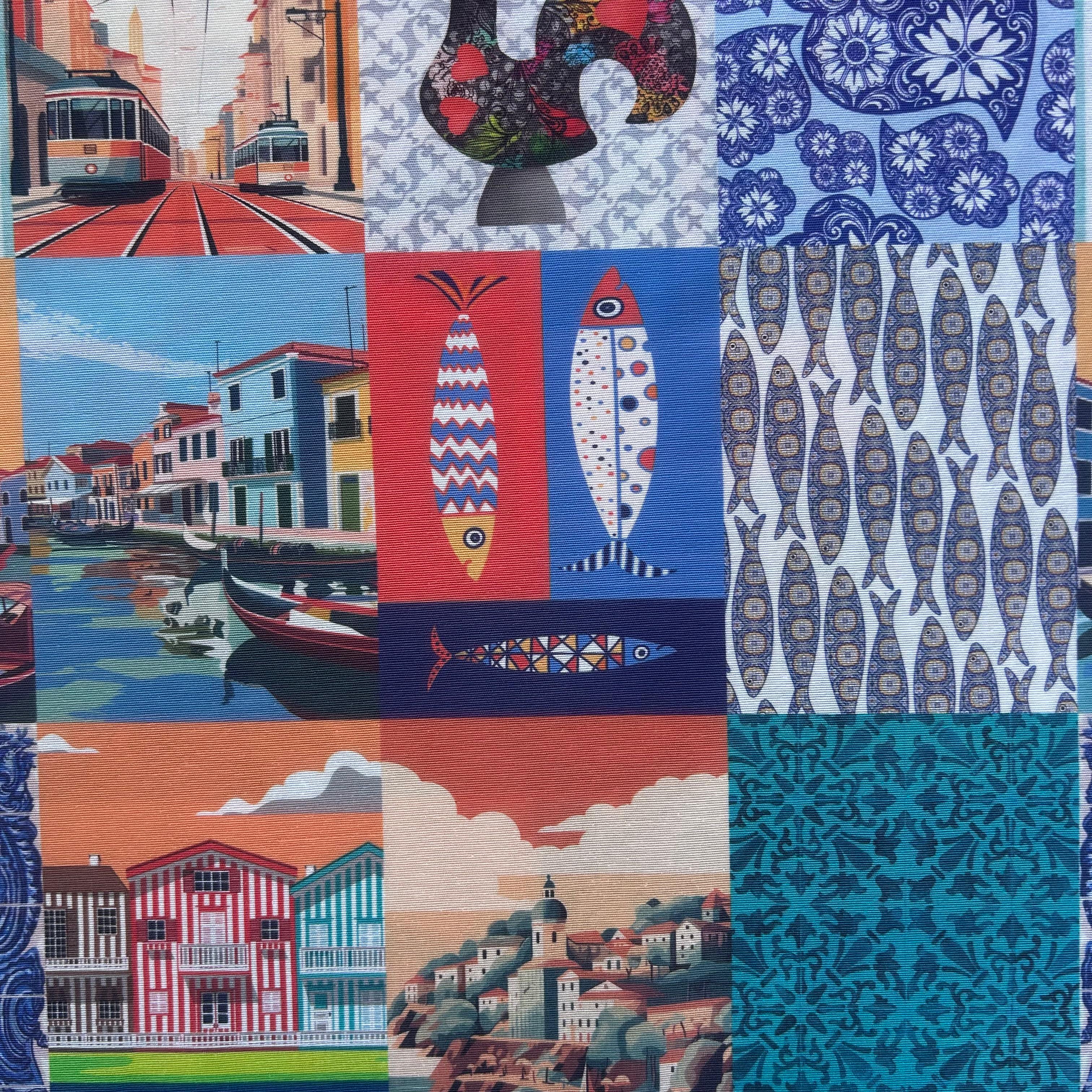 Loneta de Decoração Digital - Estilo Patchwork