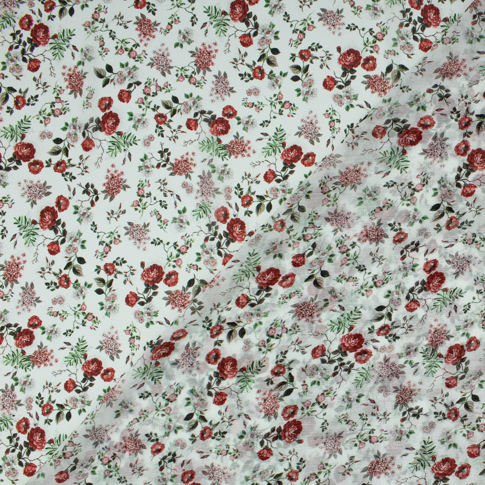 Translucent Floral Print Shirt - Pink