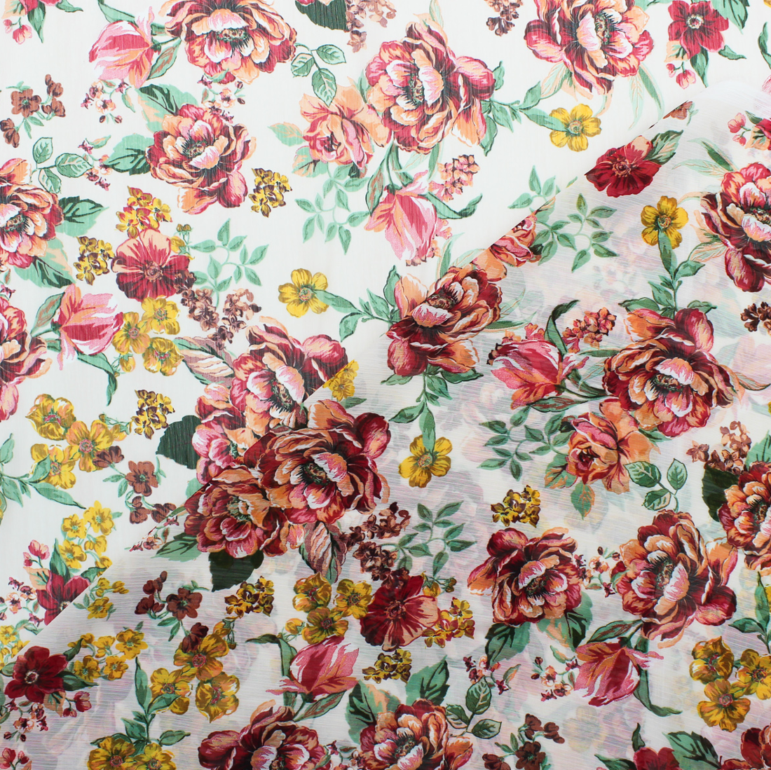 Camiseiro Estampado Floral Translúcido - Rosa e Amarelo